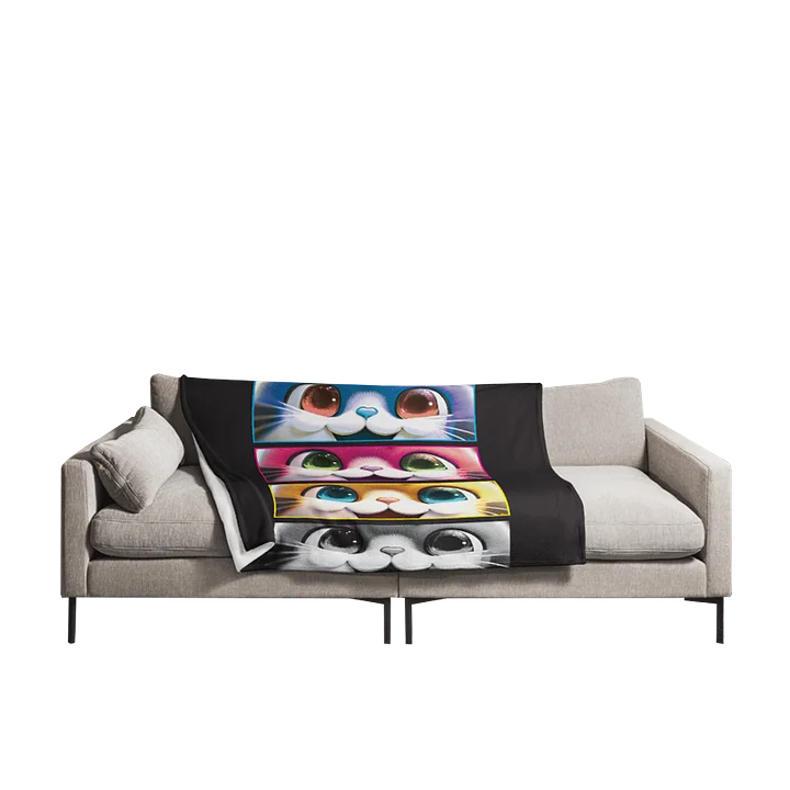 SparkleCat Eyes Throw Blanket product image (2)