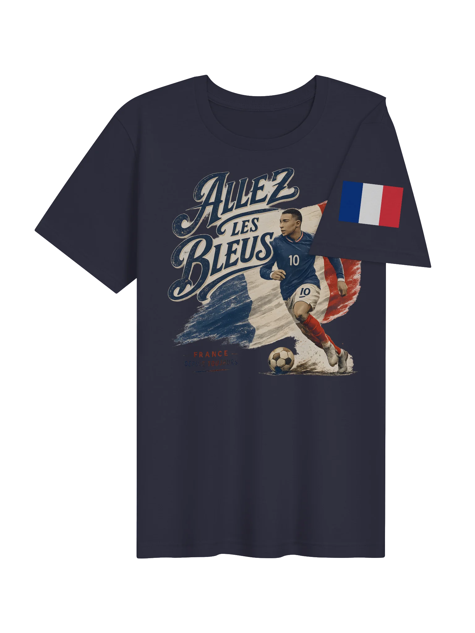 Allez Les Bleus! Vintage France Football T-Shirt Sleeve Flag Edition 🇫🇷 product image (14)
