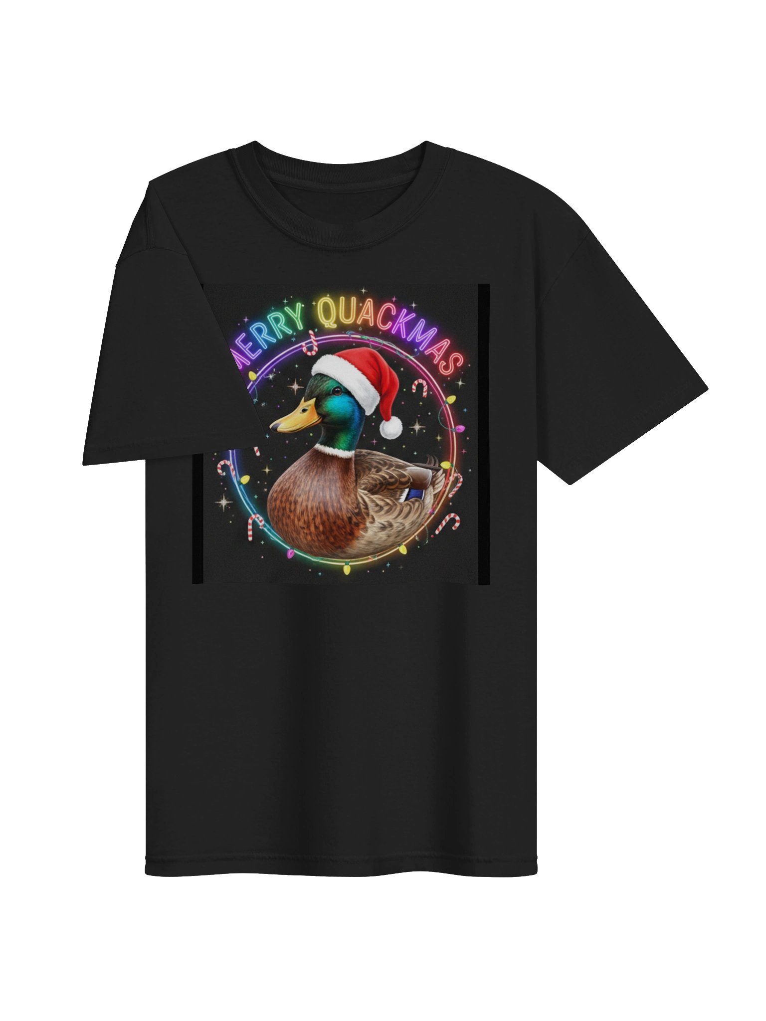 Merry Quackmas Neon Duck Holiday Tee product image (3)
