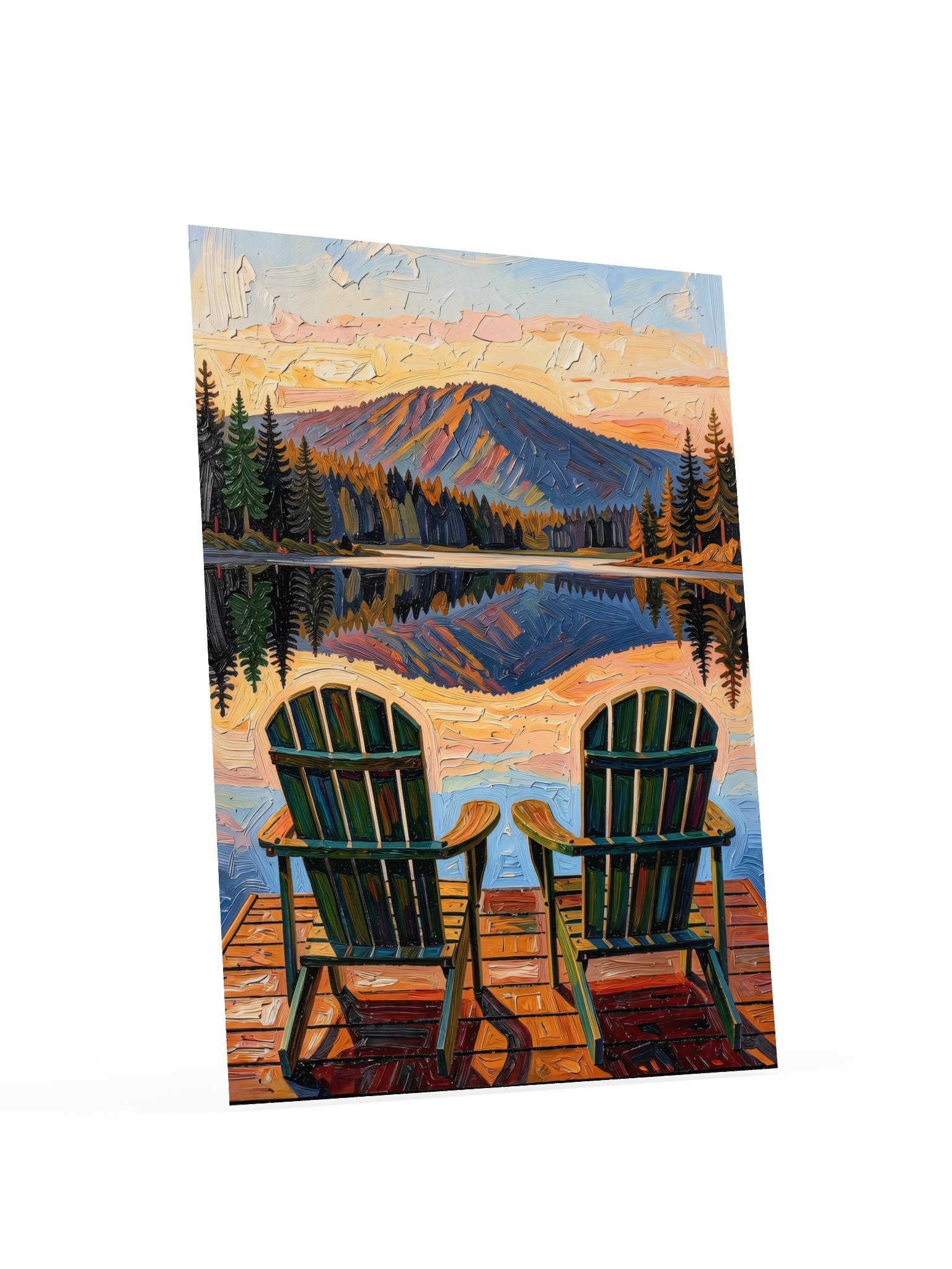 Dock Chairs at Sunset Poster product image (12)