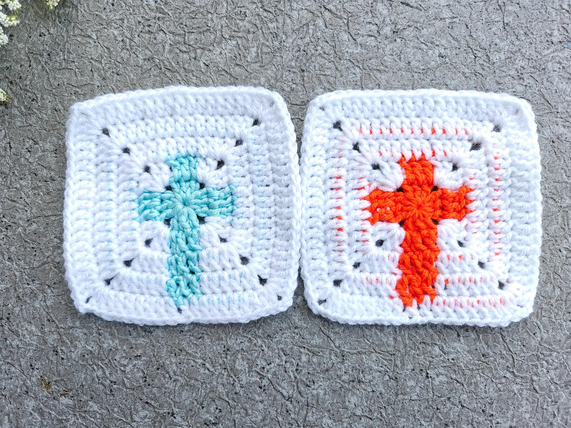 Crochet Cross Motif Block Pattern (Granny Square) product image (1)