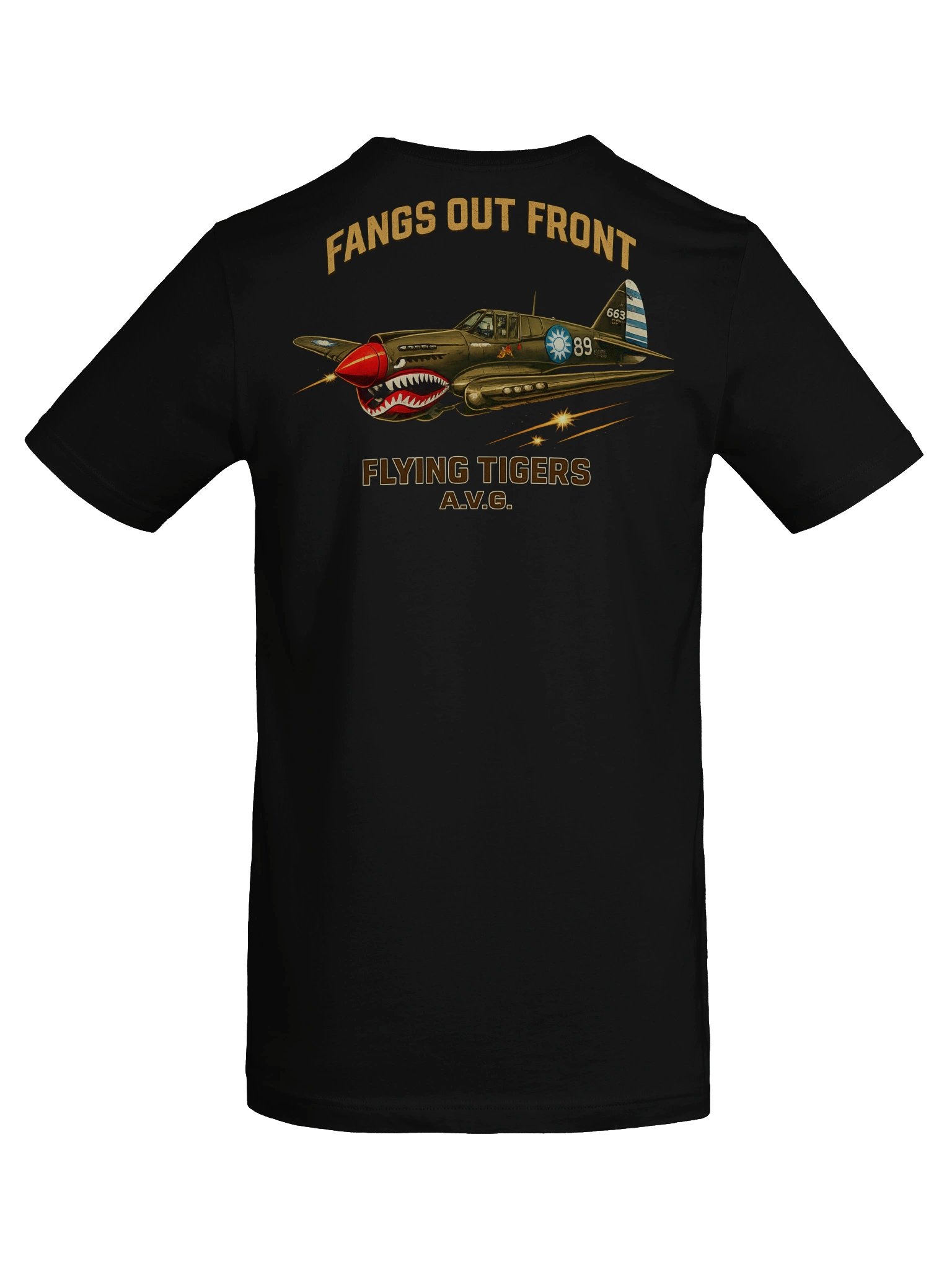 Flying Tigers / Fangs Out Front AVG Warhawk Tee product image (8)