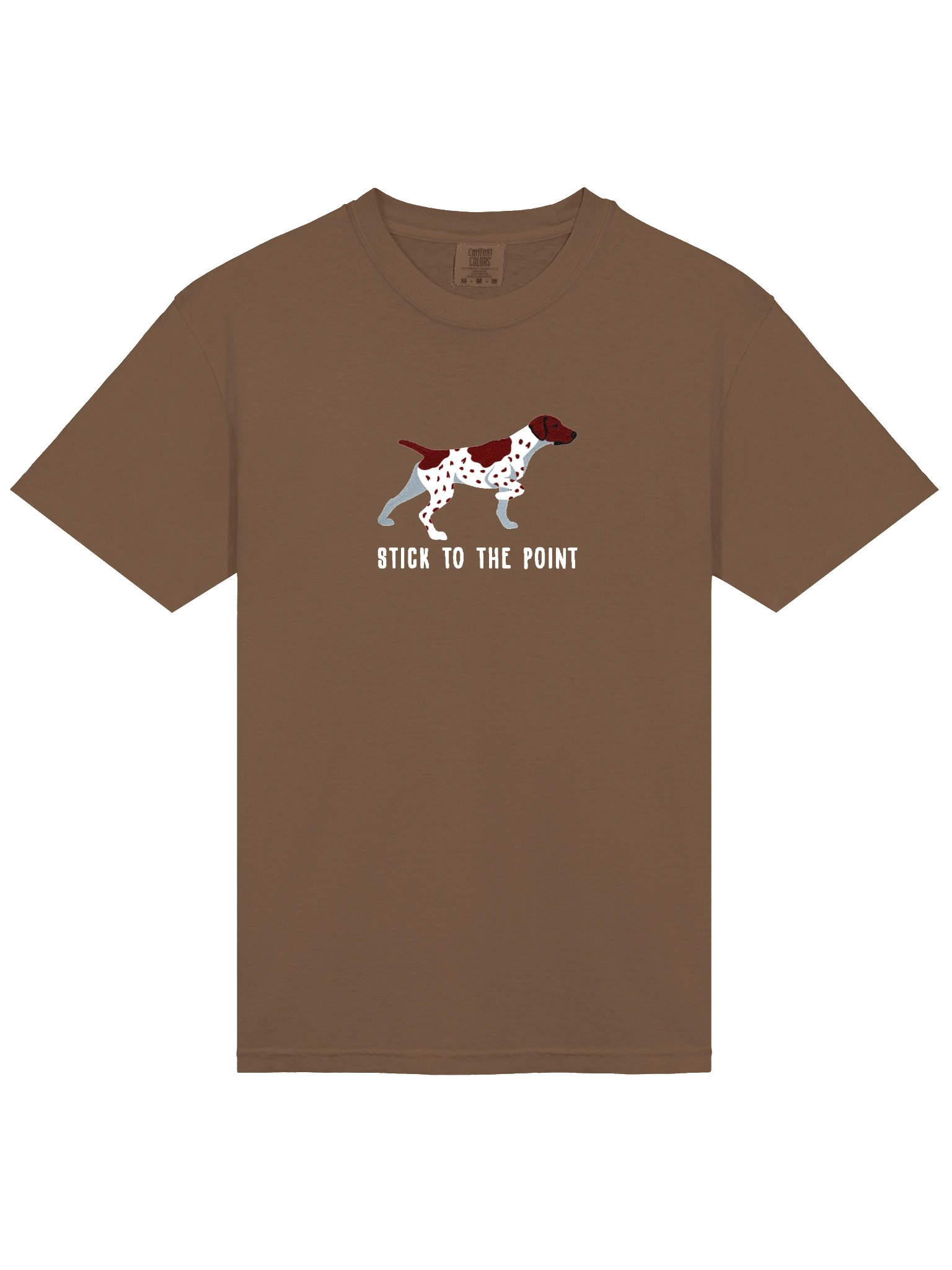 Stick to the Point T-Shirt(Embroidered) of a German Shorthaired Pointer(Liver & White) product image (6)