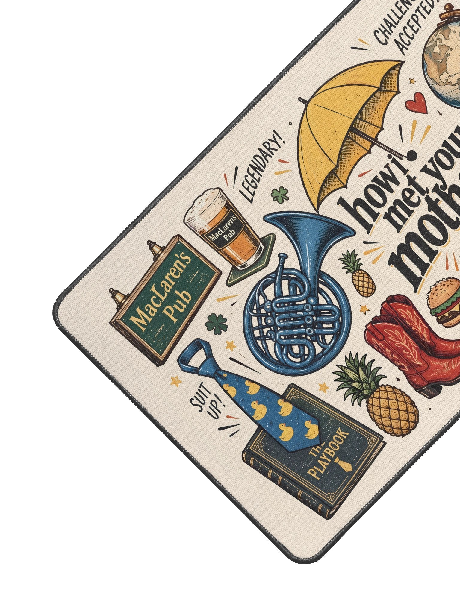 How I Met Your Mother Desk Mat, MacLaren's Pub Illustrated Neoprene Desk Pad product image (5)