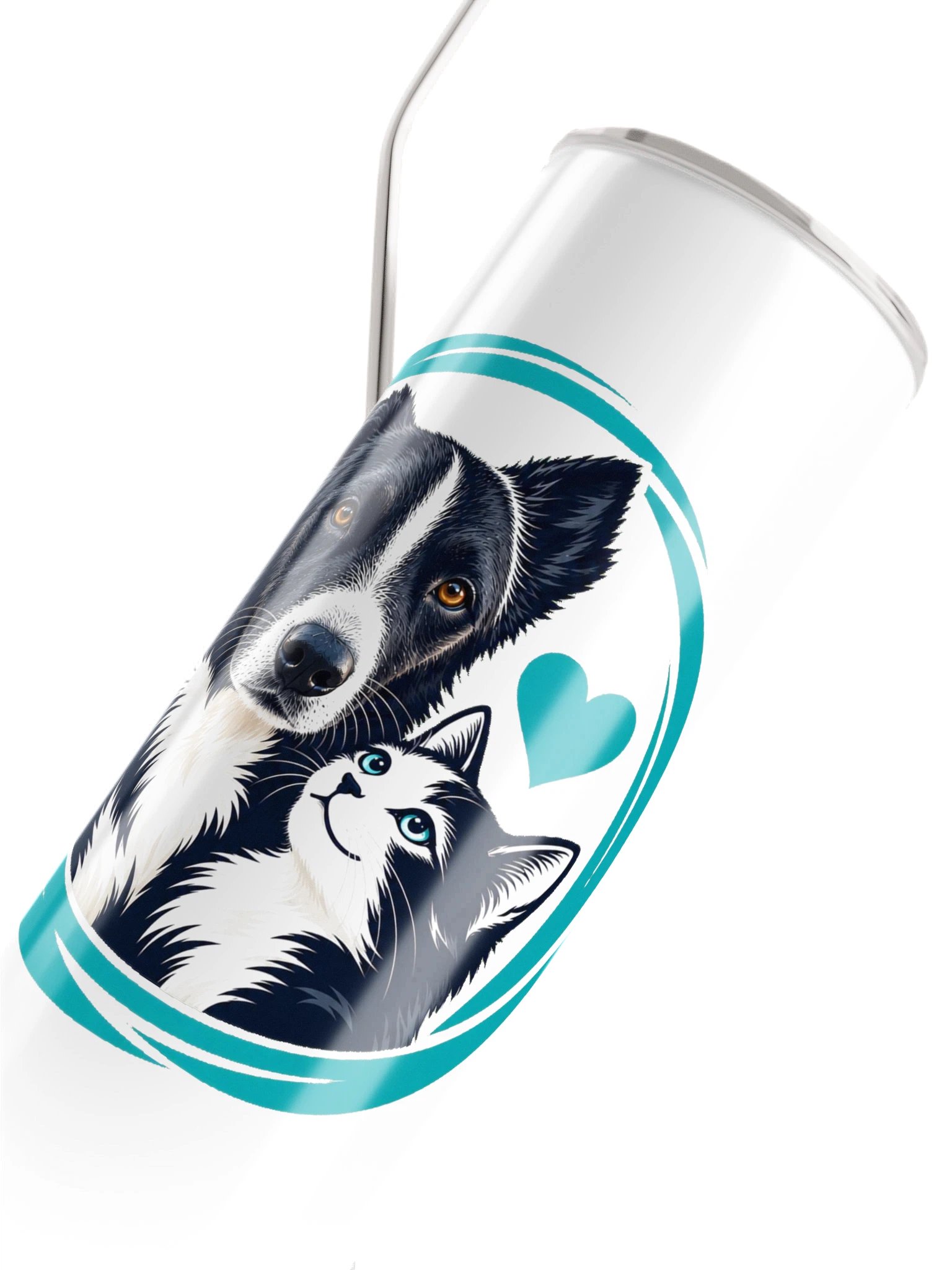 AAS · Hund und Katze – Thermobecher mit Trinkhalm product image (5)