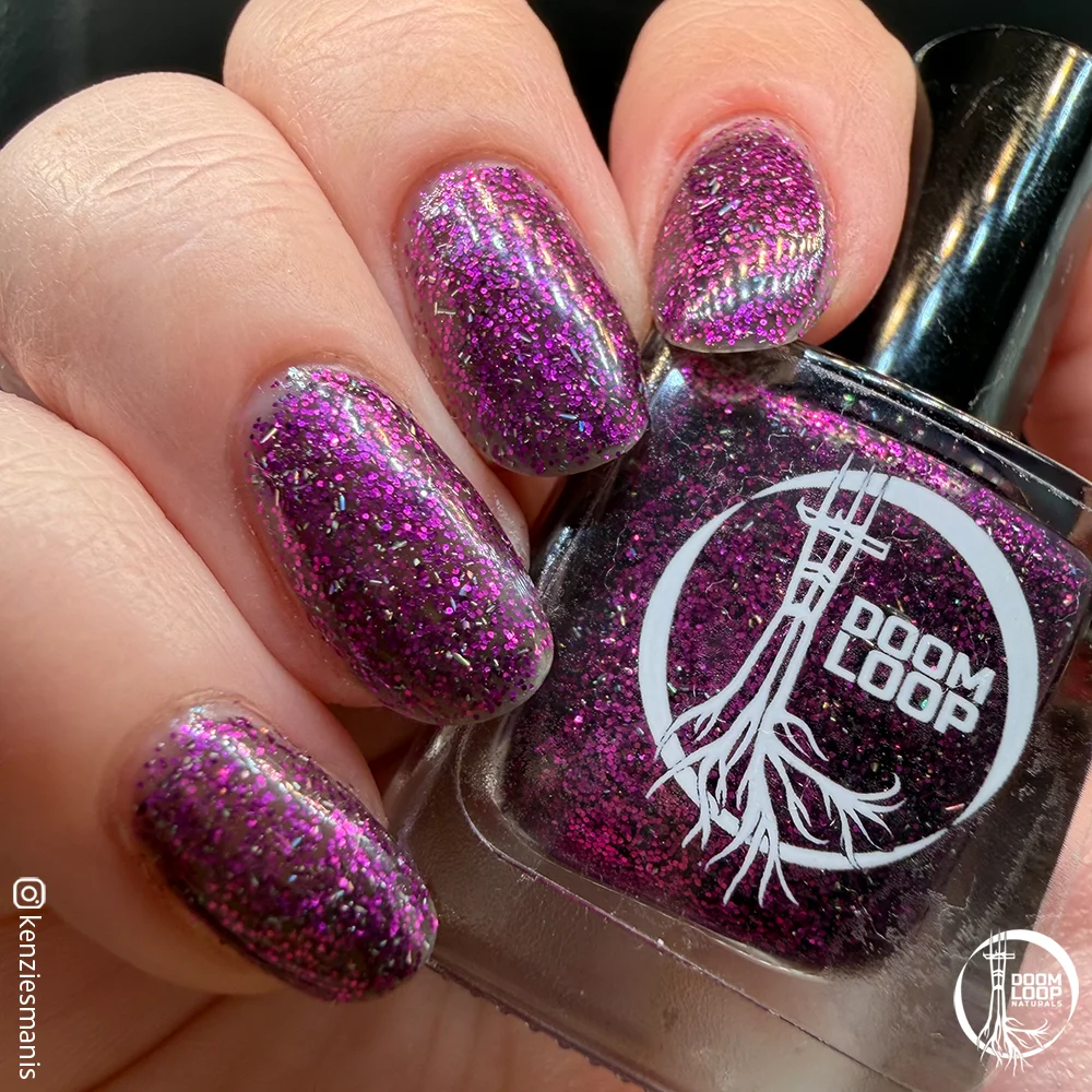 THE INTRUDER - Bruised Fuchsia Glitter Nail Polish product image (2)