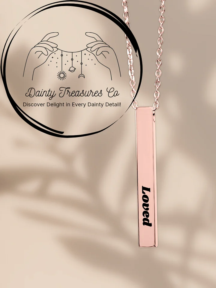 Loved Pendant Necklace - Bar Pendant product image (3)