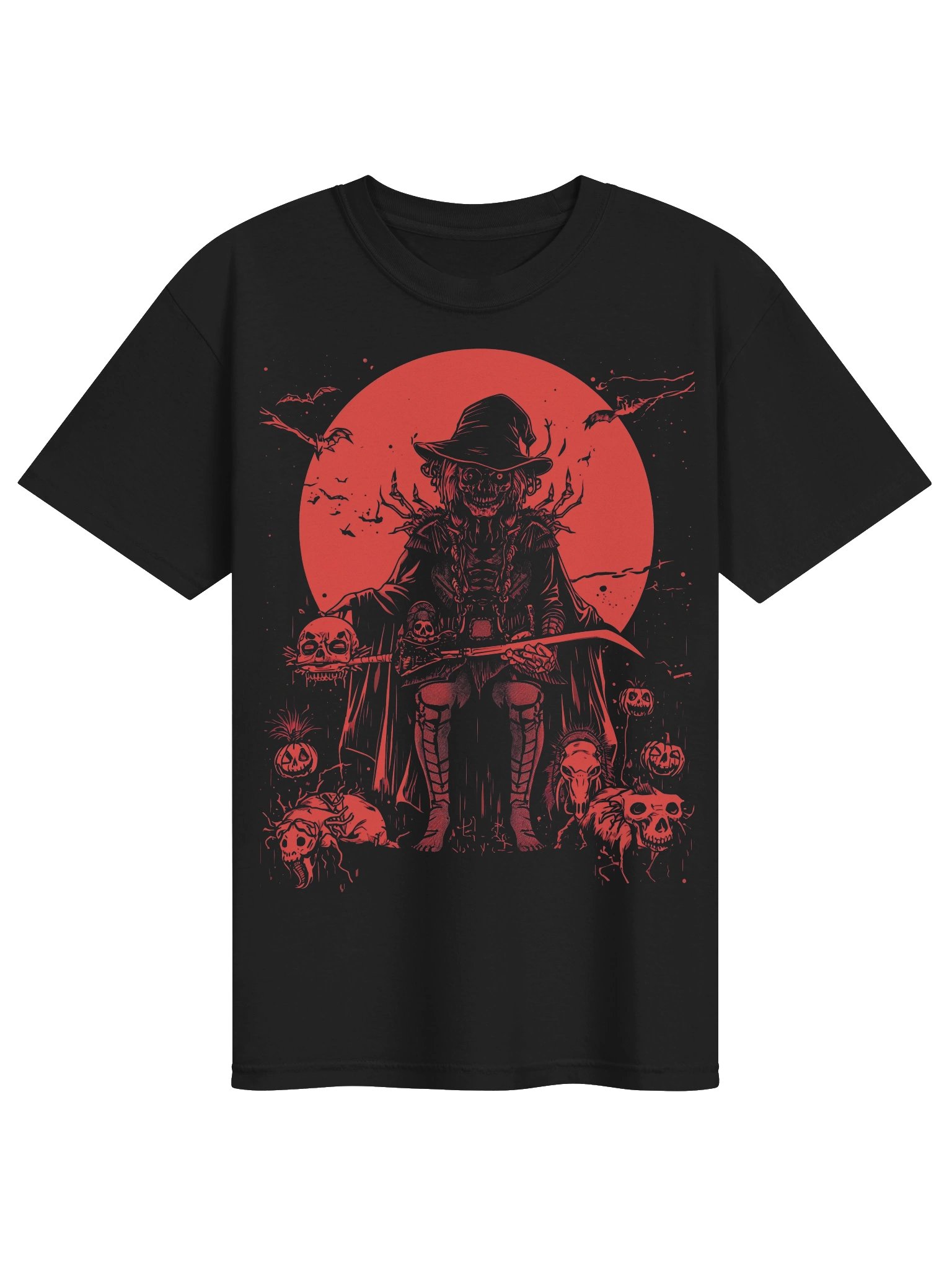 Gothic Moon Reaper Halloween Heavyweight T-Shirt product image (1)