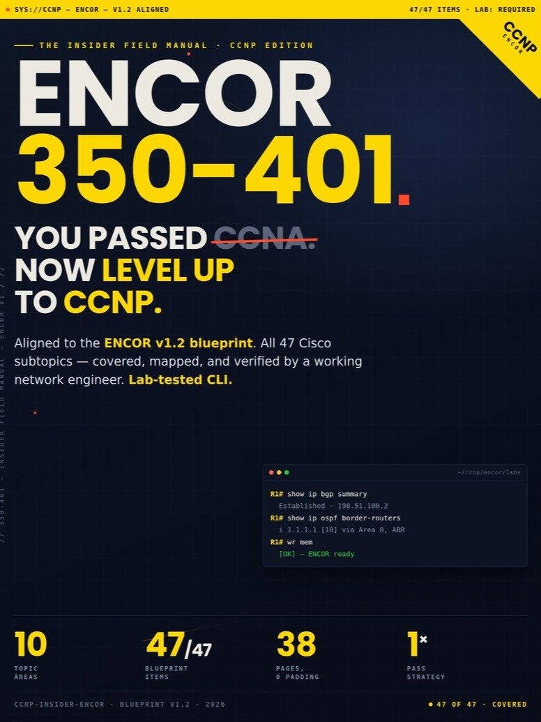 CCNP ENCOR 350-401 Insider's Field Manual product image (1)
