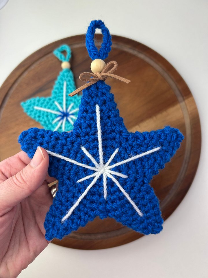 Christmas Crochet Star With Embroidery Pattern PDF product image (1)