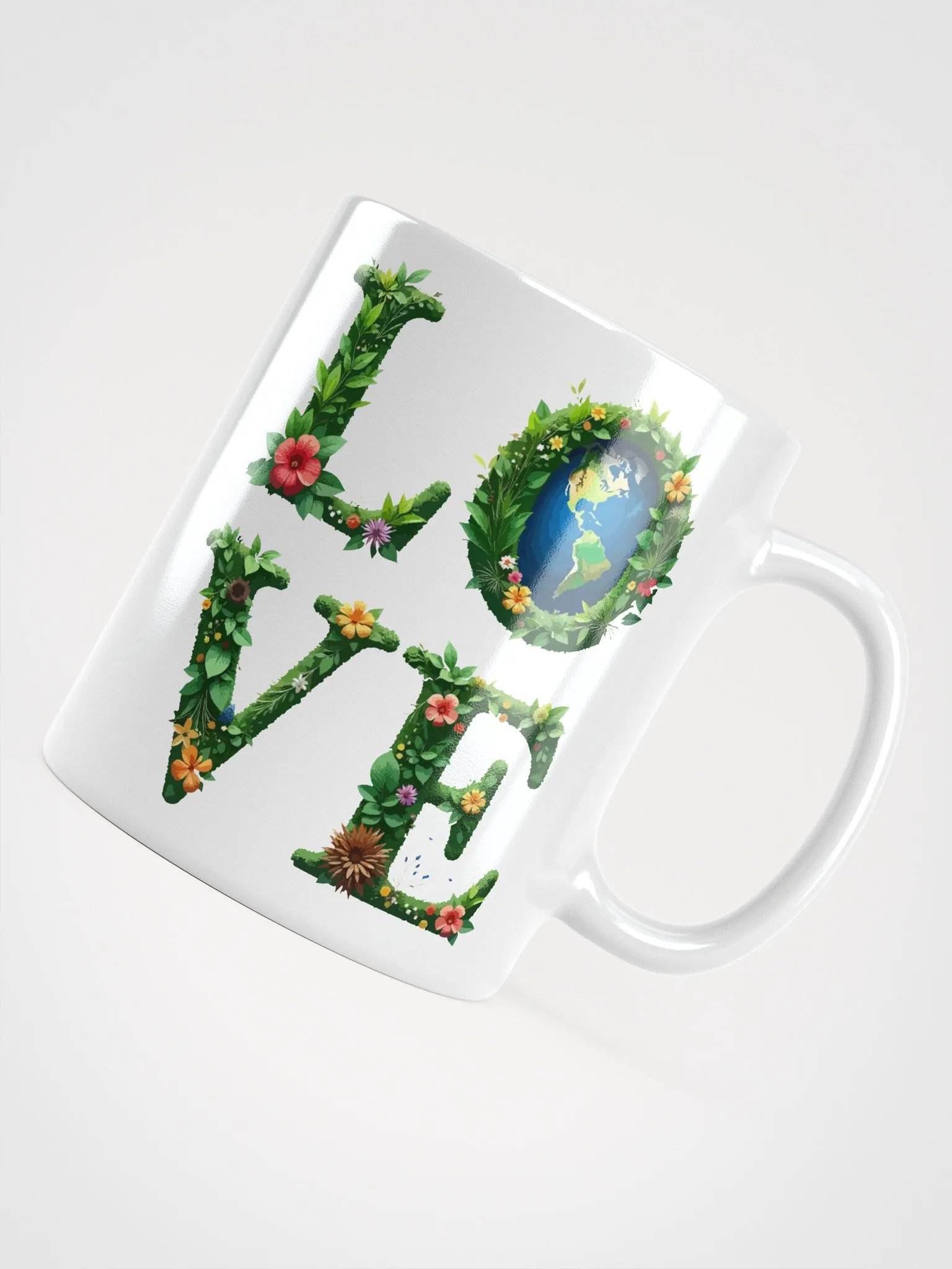 Love & Nature White Glossy Mug product image (2)