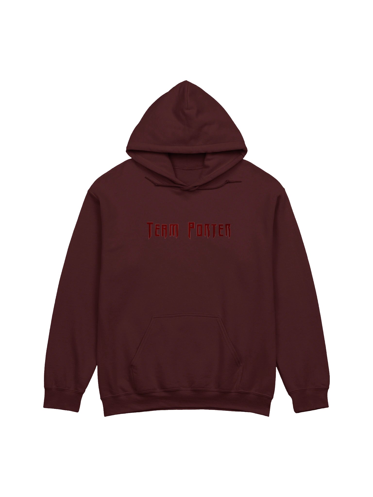 Team Porter Monochrome Embroidered Unisex Hoodie | Maroon/Maroon product image (1)
