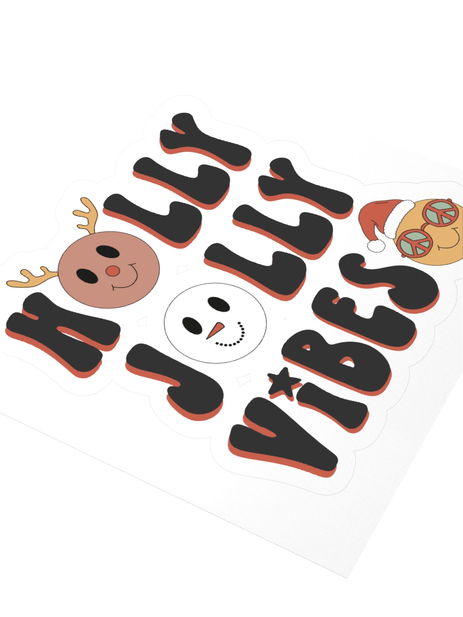 Holly Jolly Vibes Sticker product image (3)