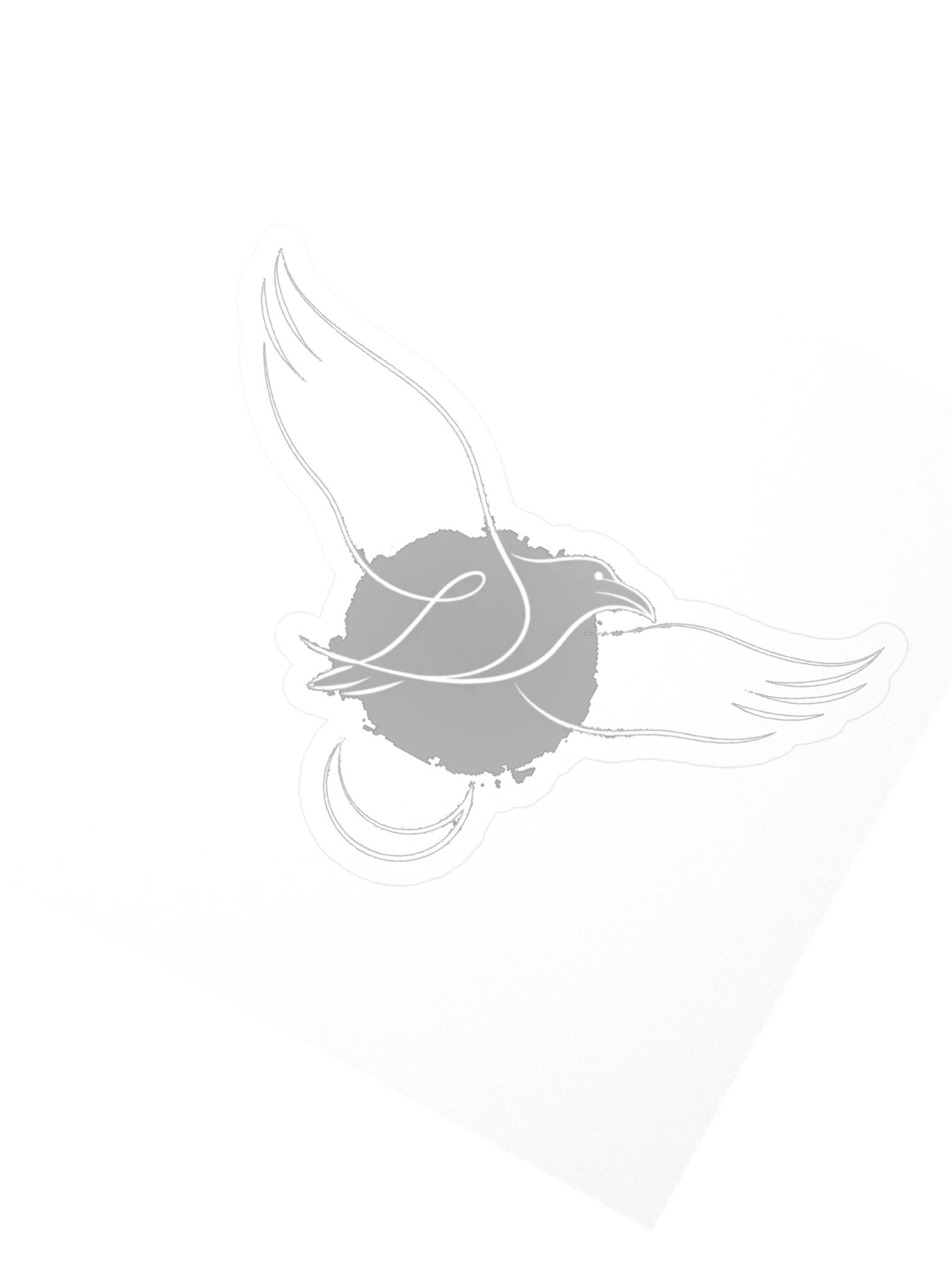 Minimal Raven Sticker product image (7)