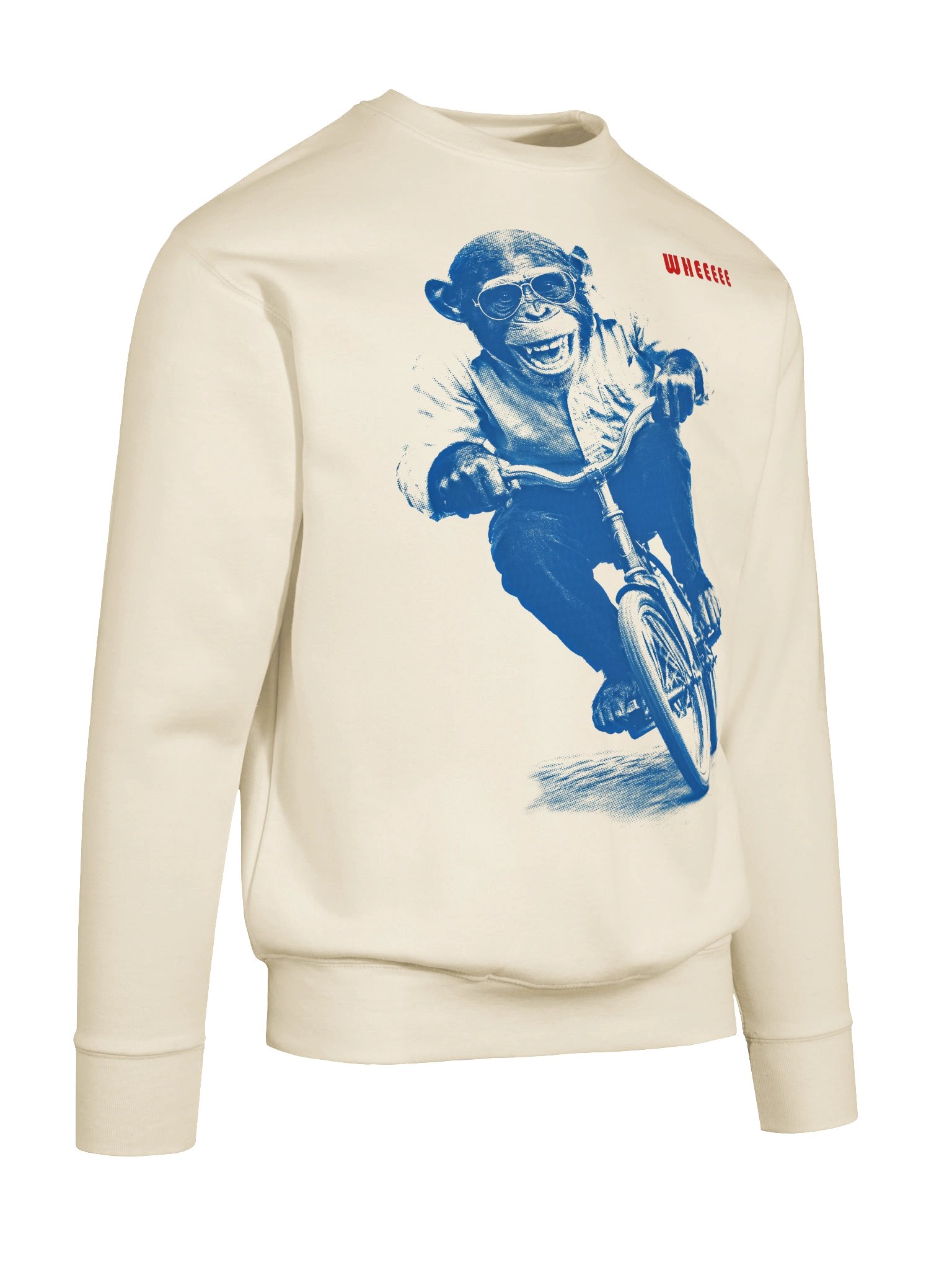 WHEEEEE Chimp Riding Bicycle Premium Sweatshirt product image (7)