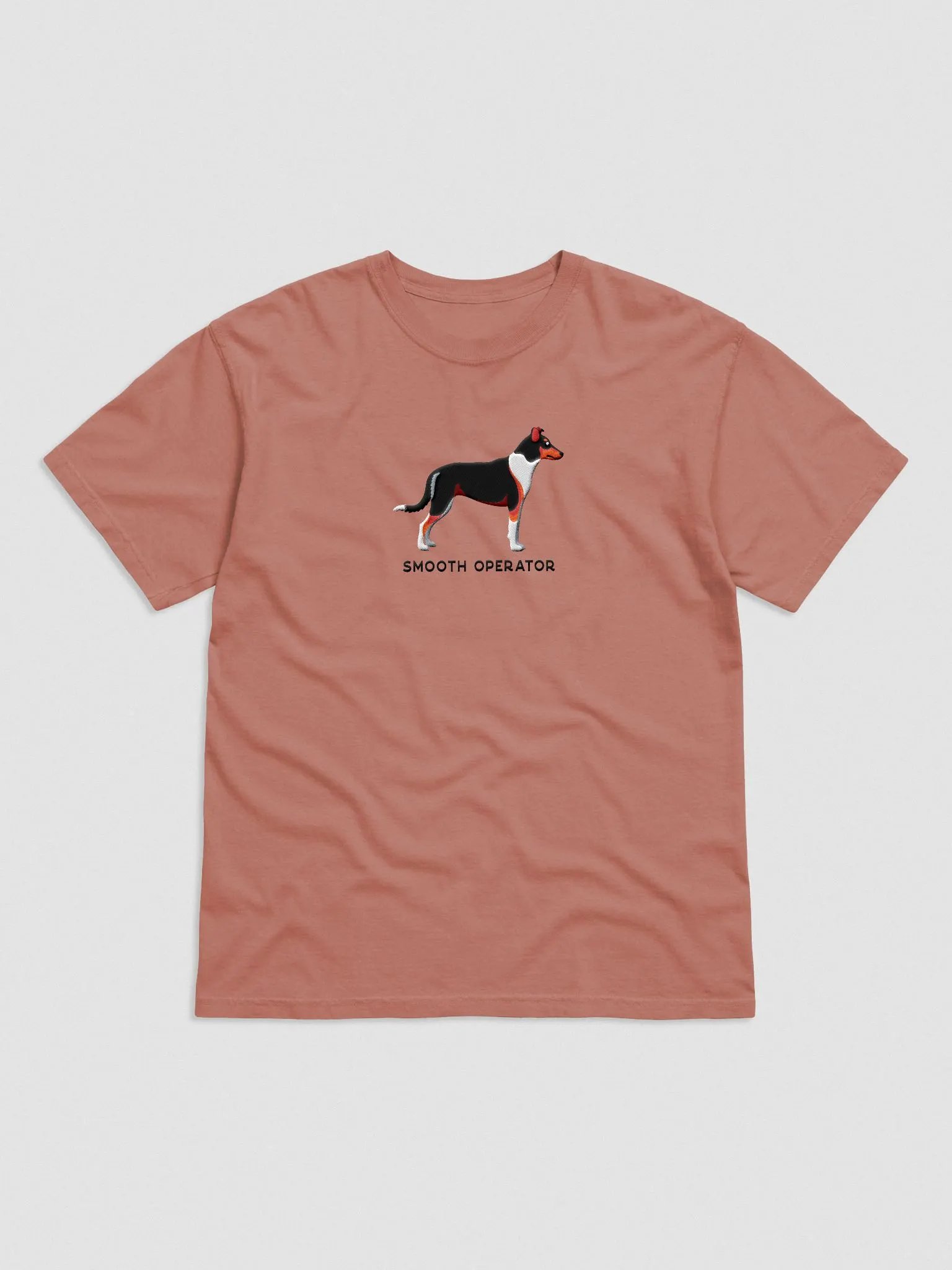 Smooth Operator T-Shirt(Embroidered) of a Smooth Collie(Tricolor) product image (4)
