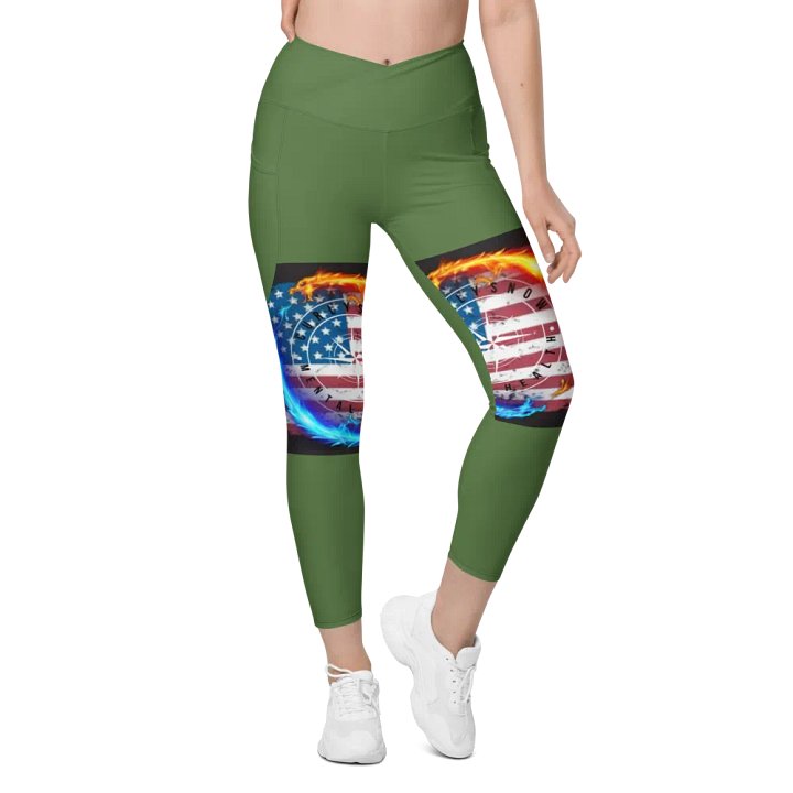 Leggings w pockets fern green product image (1)