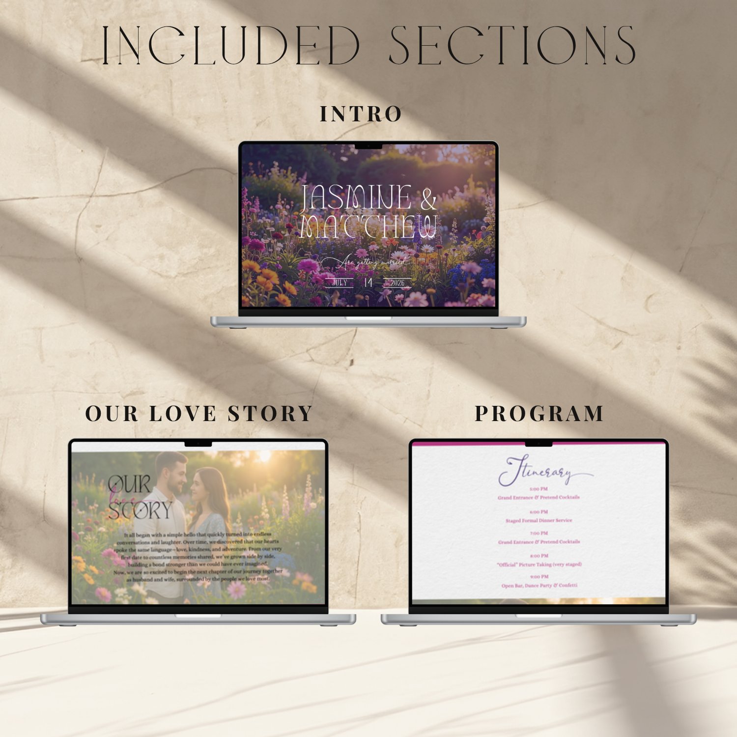 Garden in Bloom Wedding Website Template | Editable Canva Wedding Website RSVP | Floral Wildflower Wedding Invite | Digital Wedding Invitation product image (3)