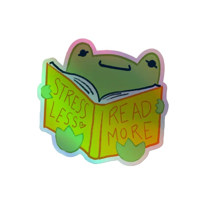 Stress Less Read More Shiny Sticker product image (2)