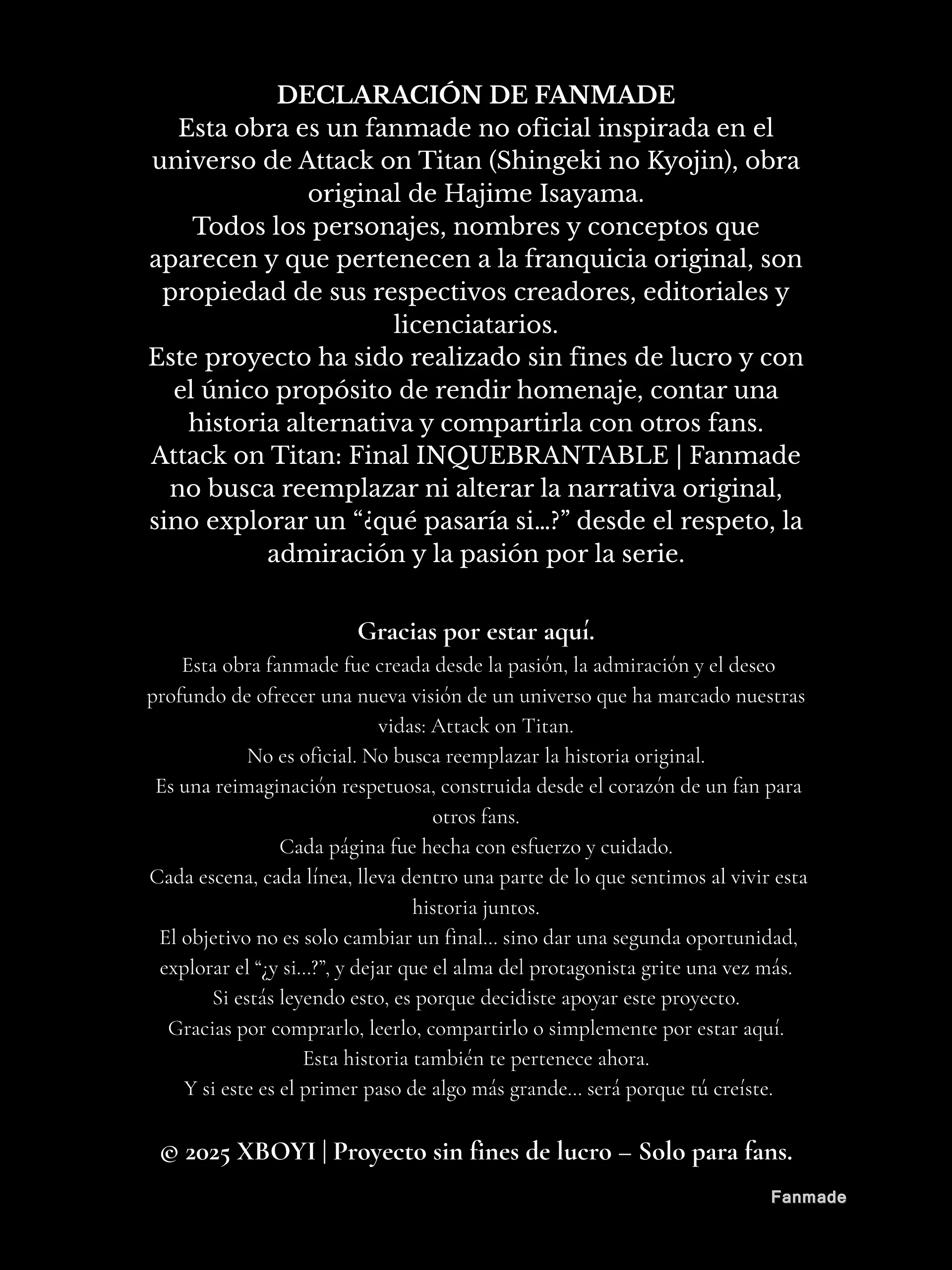 Attack on Titan: Final INQUEBRANTABLE | Fanmade product image (2)
