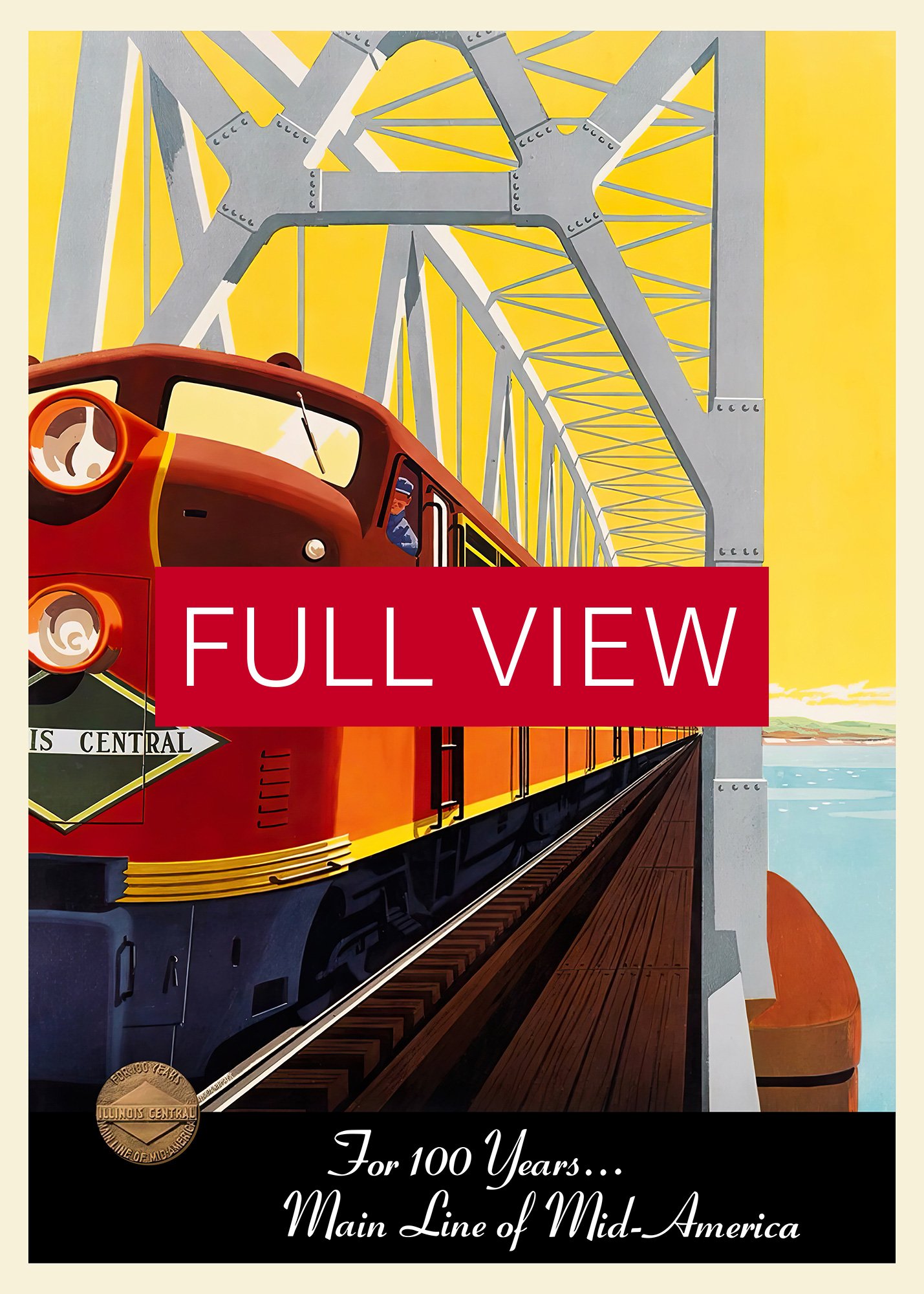 Mid-America Railway, 1950s — retro train poster, vintage train art, train print, retro travel wall art product image (3)
