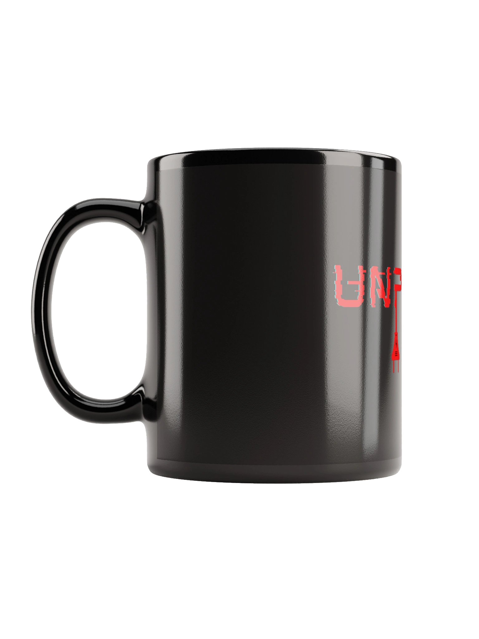 UNPLUG Logo Black Coffee Mug product image (1)