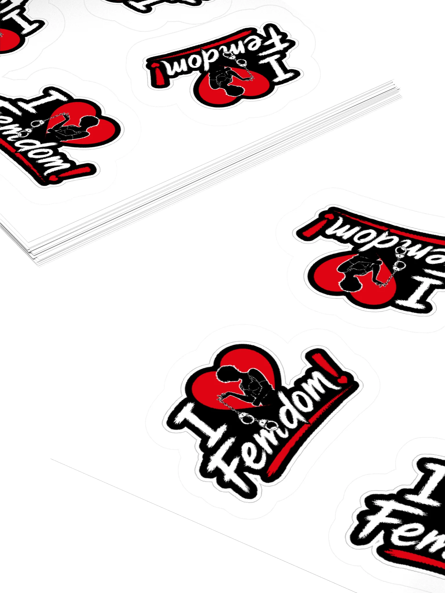 „I Love Femdom!“ Sticker-Set – Gothic & Alternative Style (4er Set) product image (5)