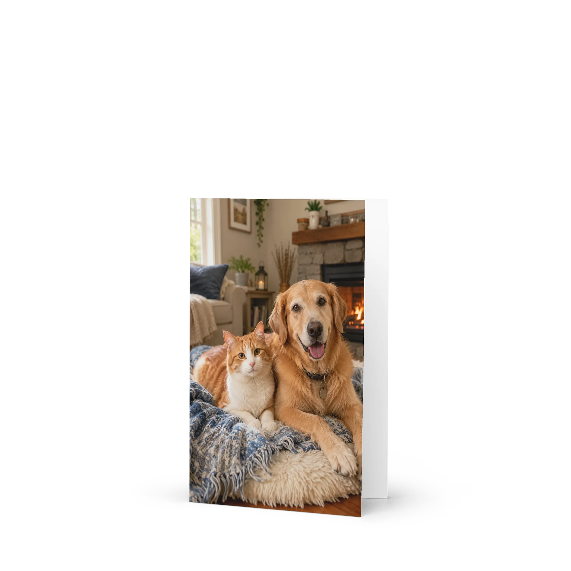 Cozy Dog and Cat Greeting Card product image (1)