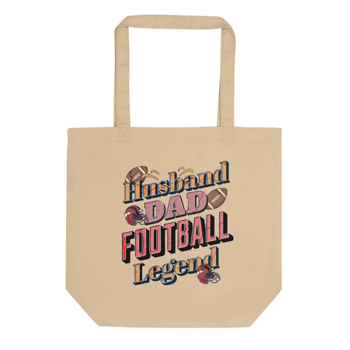 Husband Dad Football Legend Eco-Friendly Tote Bag product image (1)