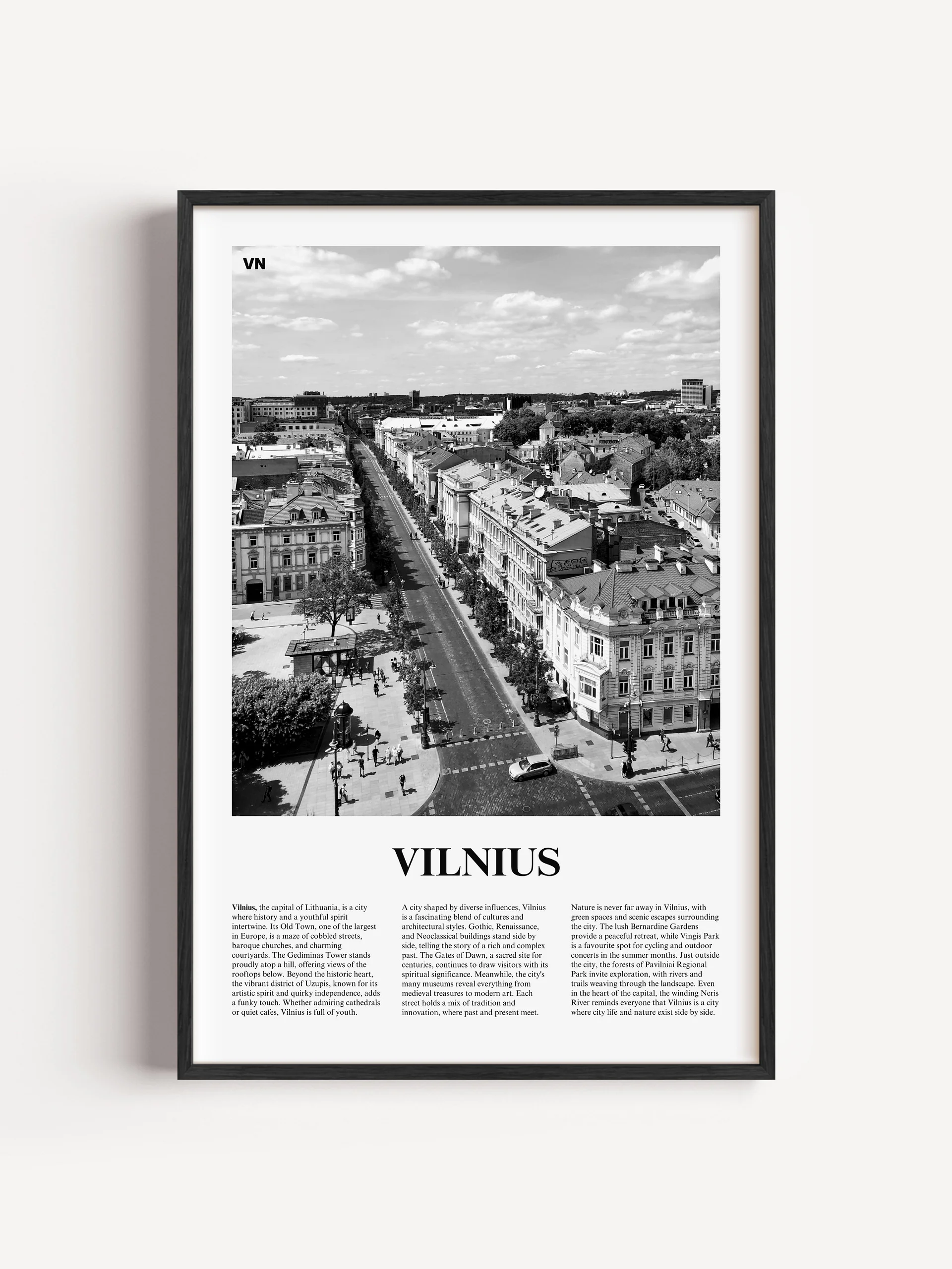 Vilnius 01 Newspaper Poster product image (1)