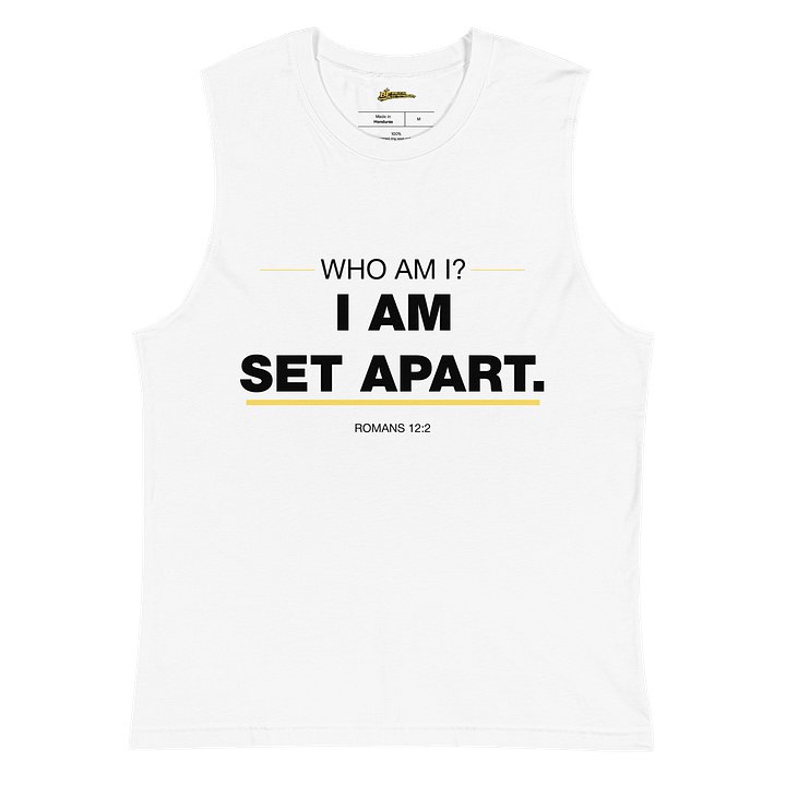 WHO AM I? I AM SET APART MUSCLE TEE (02/06) product image (2)