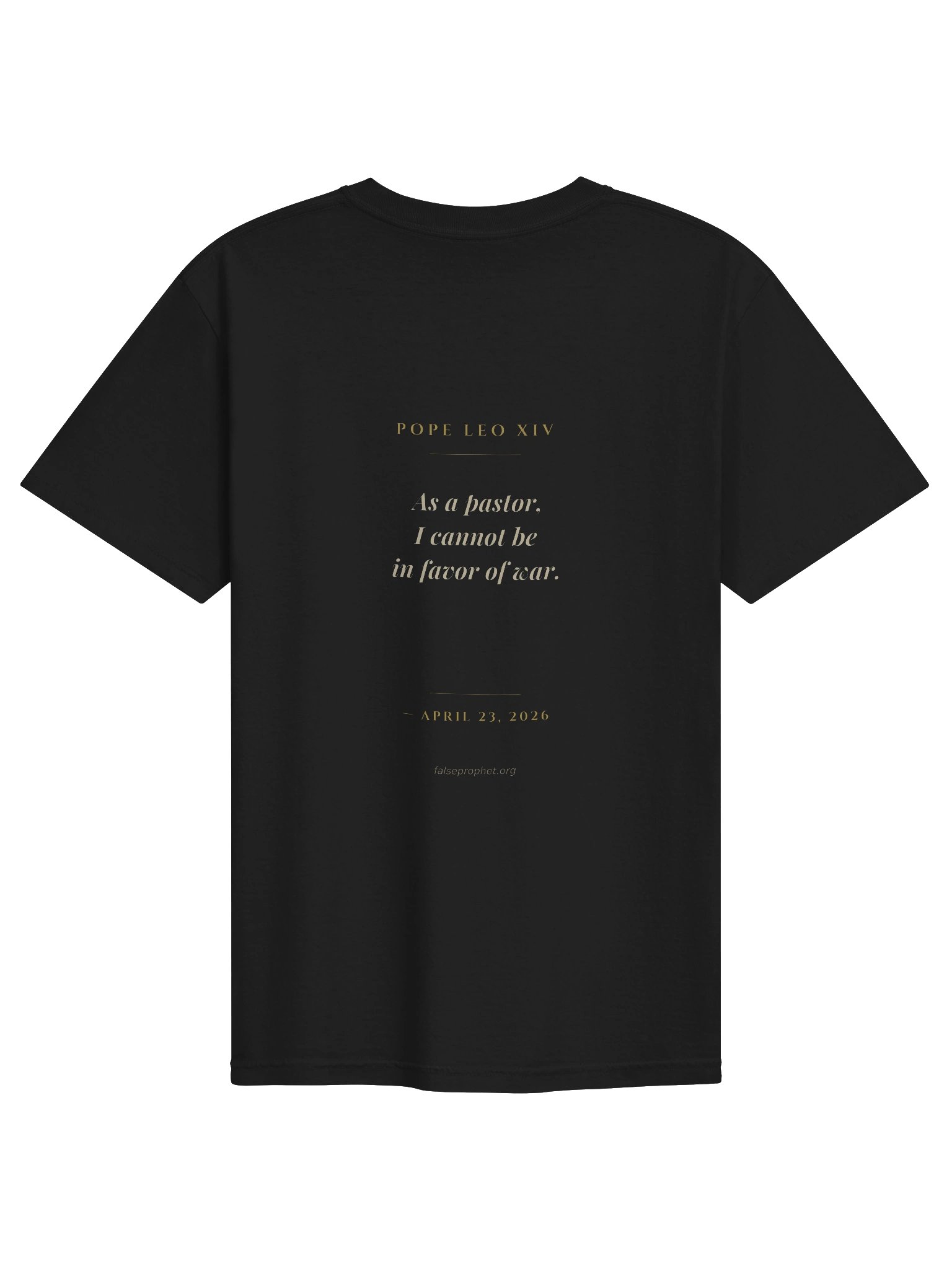 Pope Leo T-Shirt (Black) product image (1)