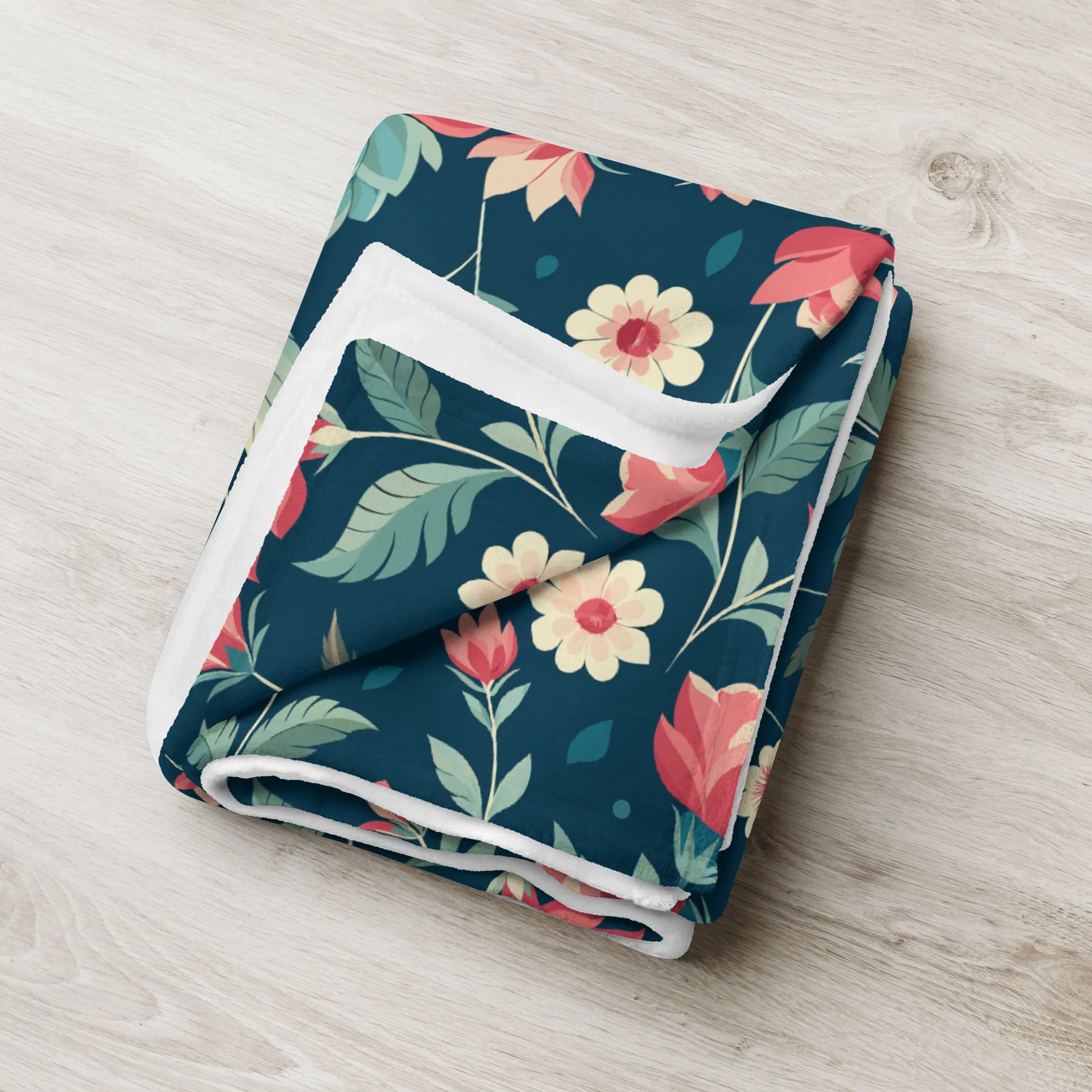 Elegant Floral Pattern Throw Blanket for Unique Home Decor product image (8)