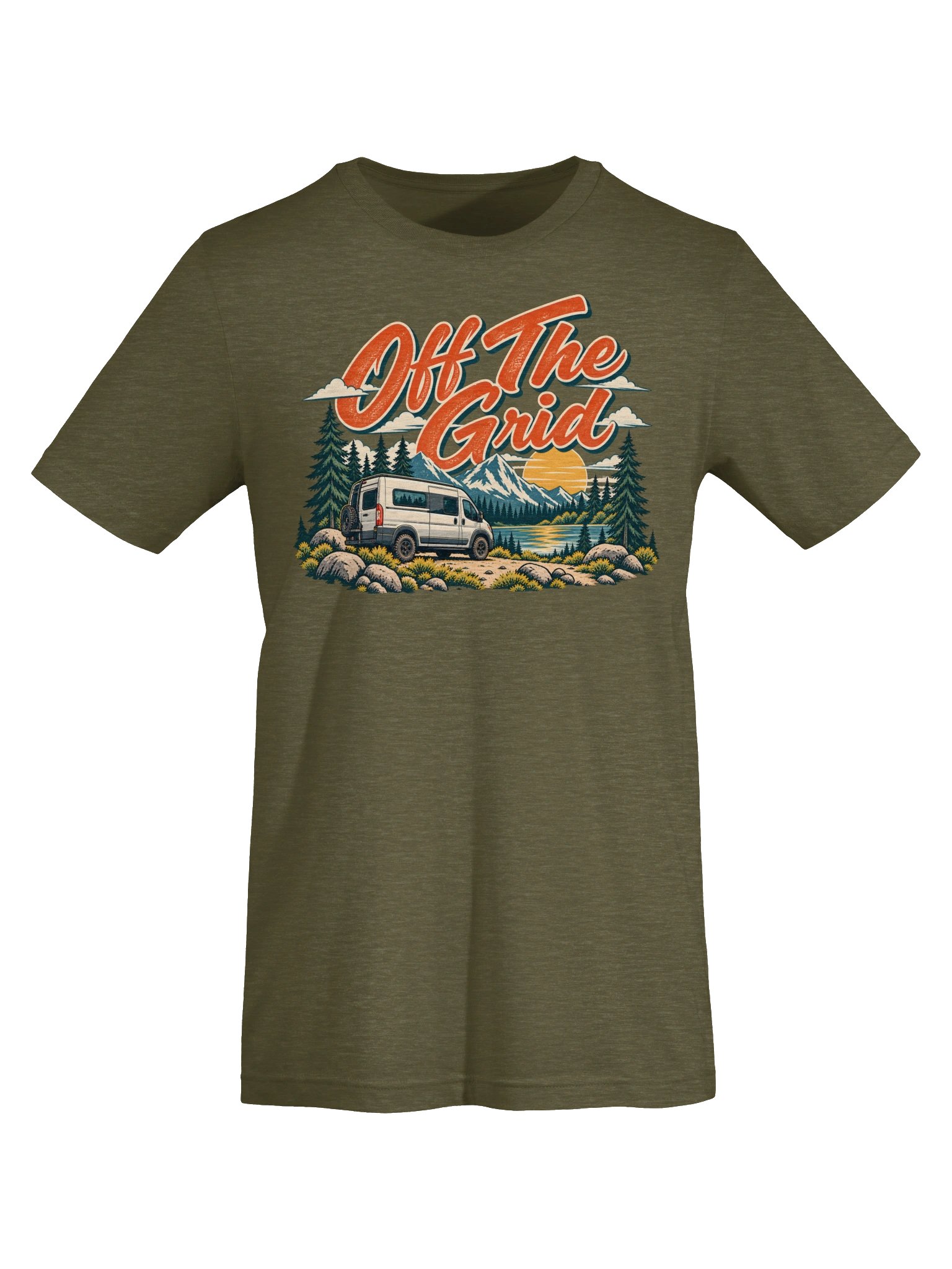 Off The Grid Nature Tee | Heather Olive product image (8)