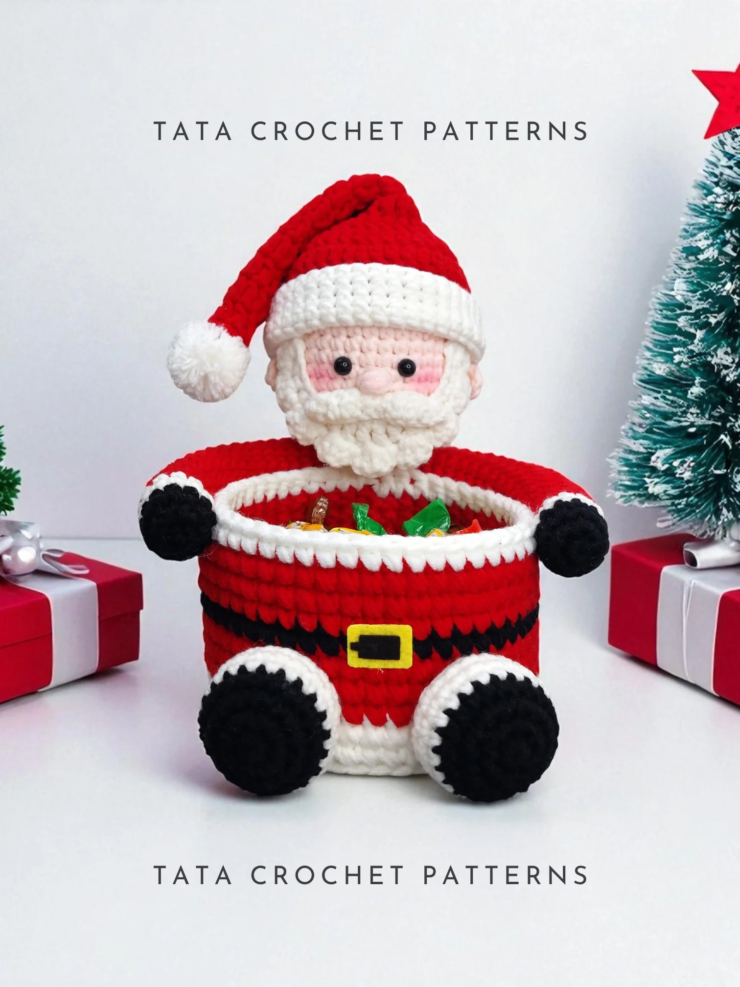 PDF Pattern | Crochet Santa Claus Basket | Christmas Gift & Decoration product image (1)