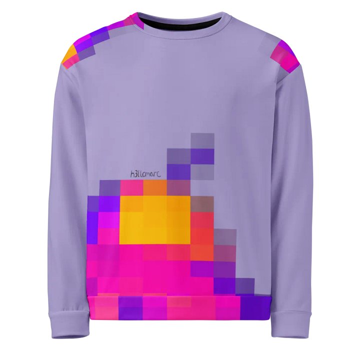h3llomarc Pixels 2 Sweatshirt Lavender product image (1)