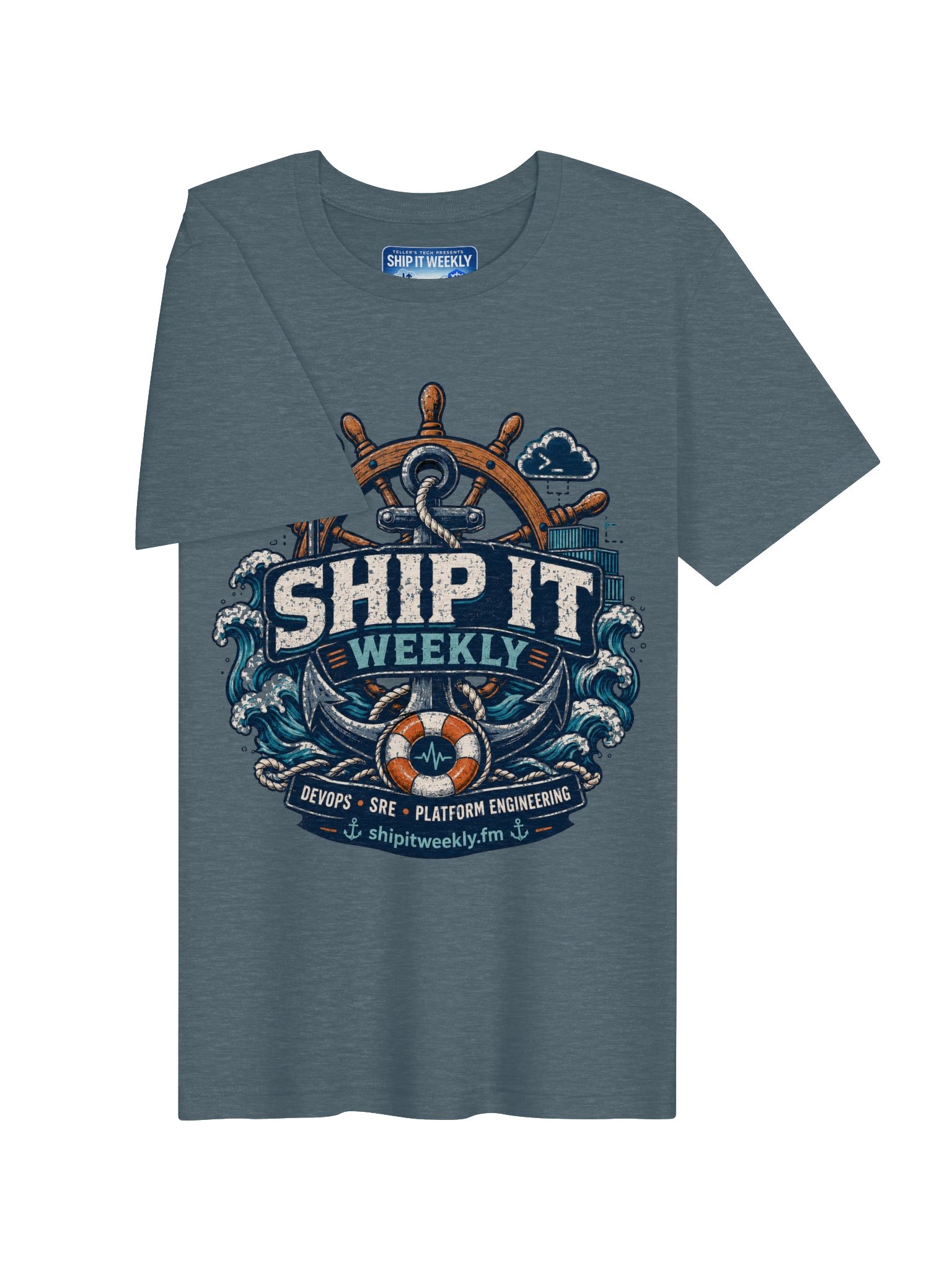 Harbor Ops | Ship It Weekly DevOps Tee product image (3)