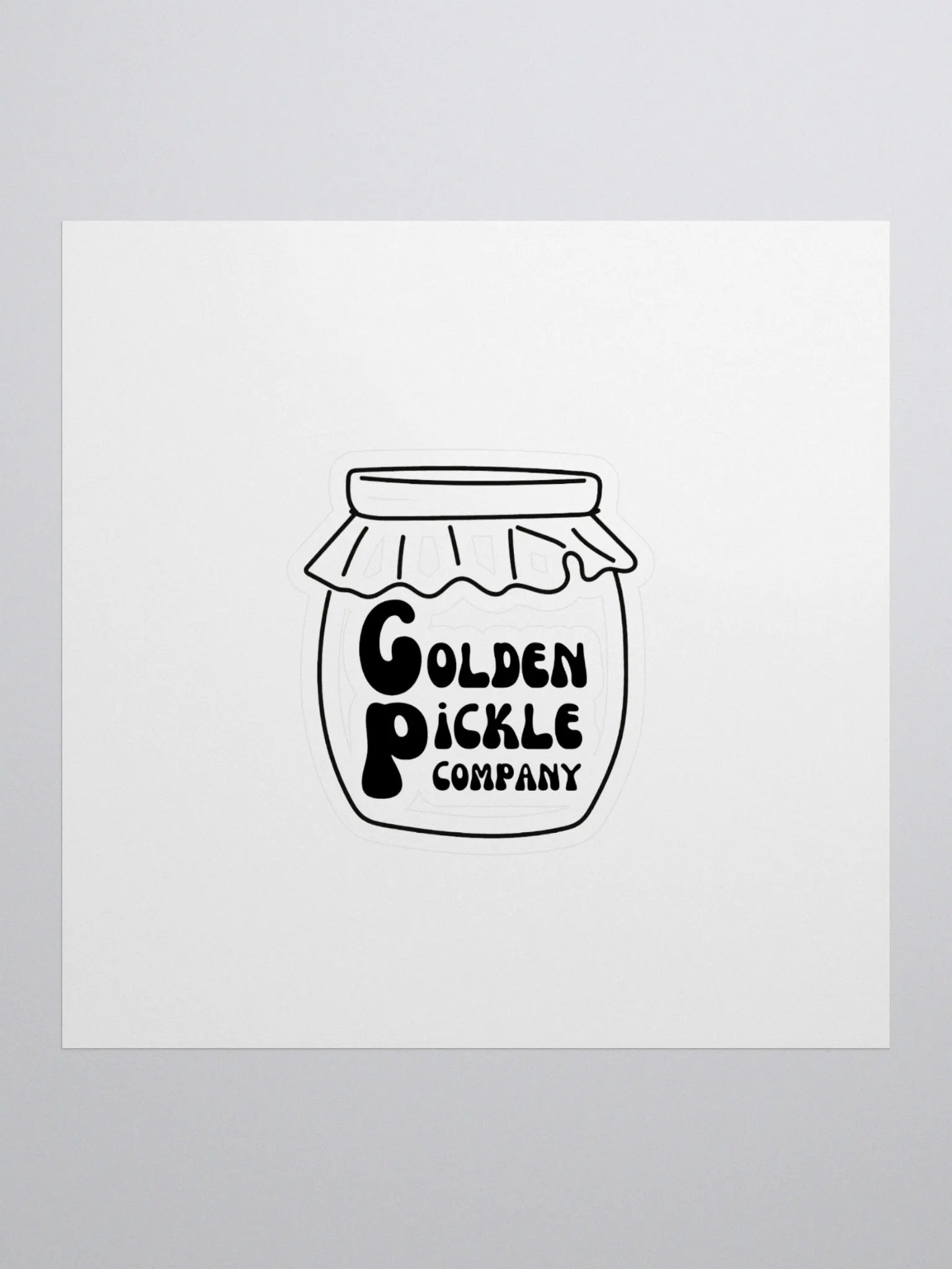 Golden Pickle Jar Logo Kiss Cut Stickers product image (1)