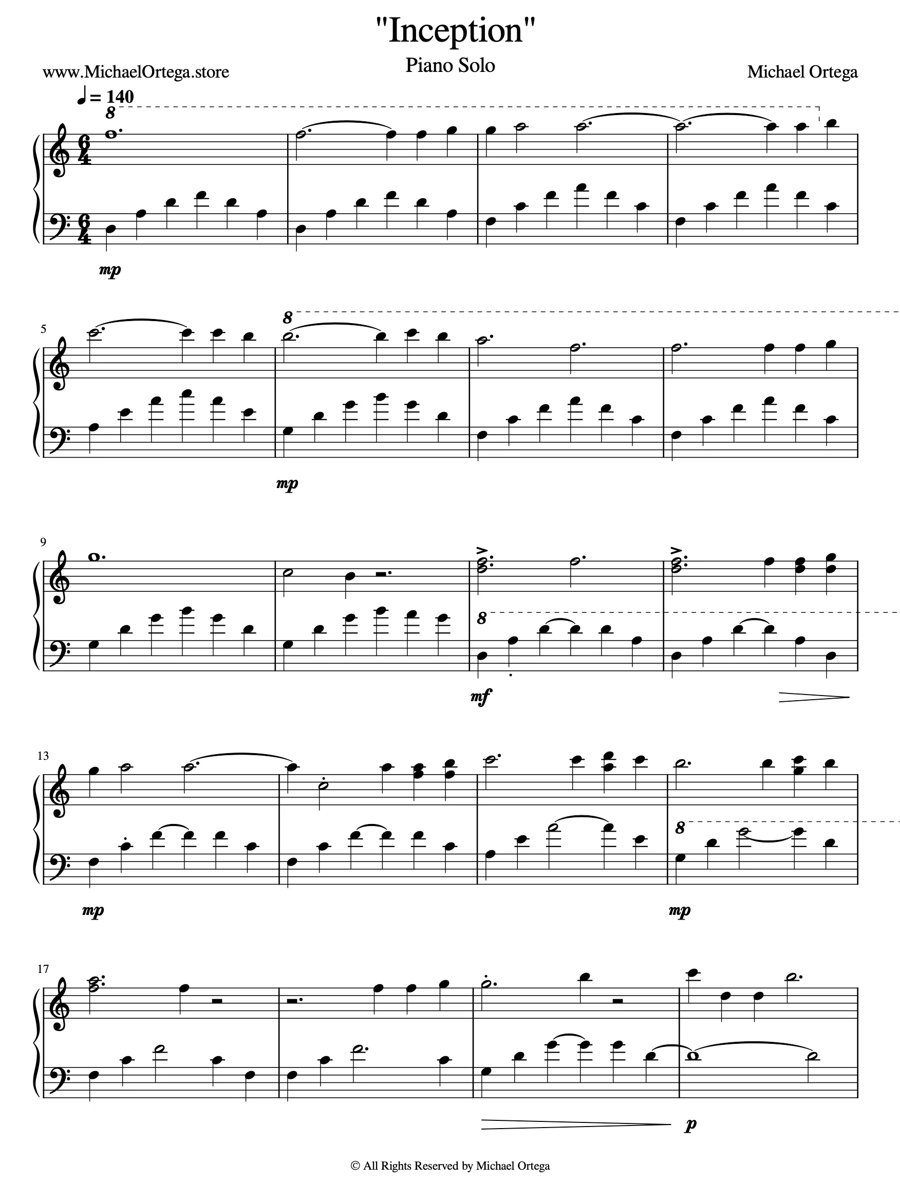 Inception (Piano Score) product image (2)