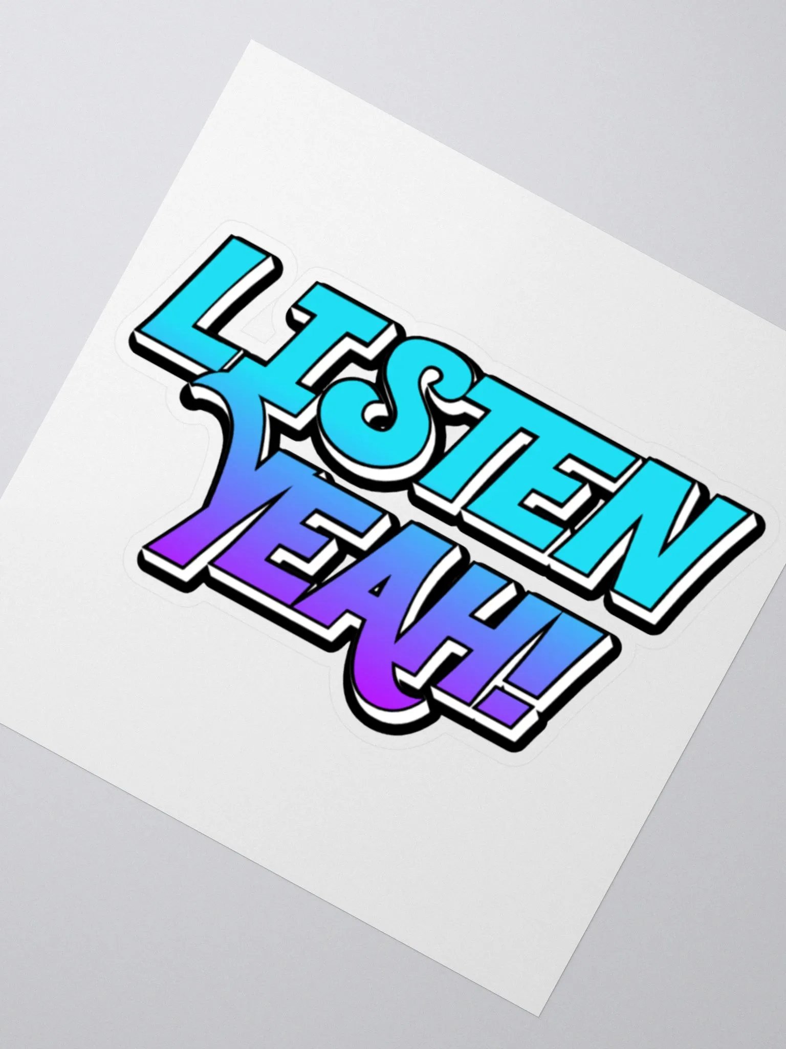 “Listen Yeah!” Retro Sticker product image (2)