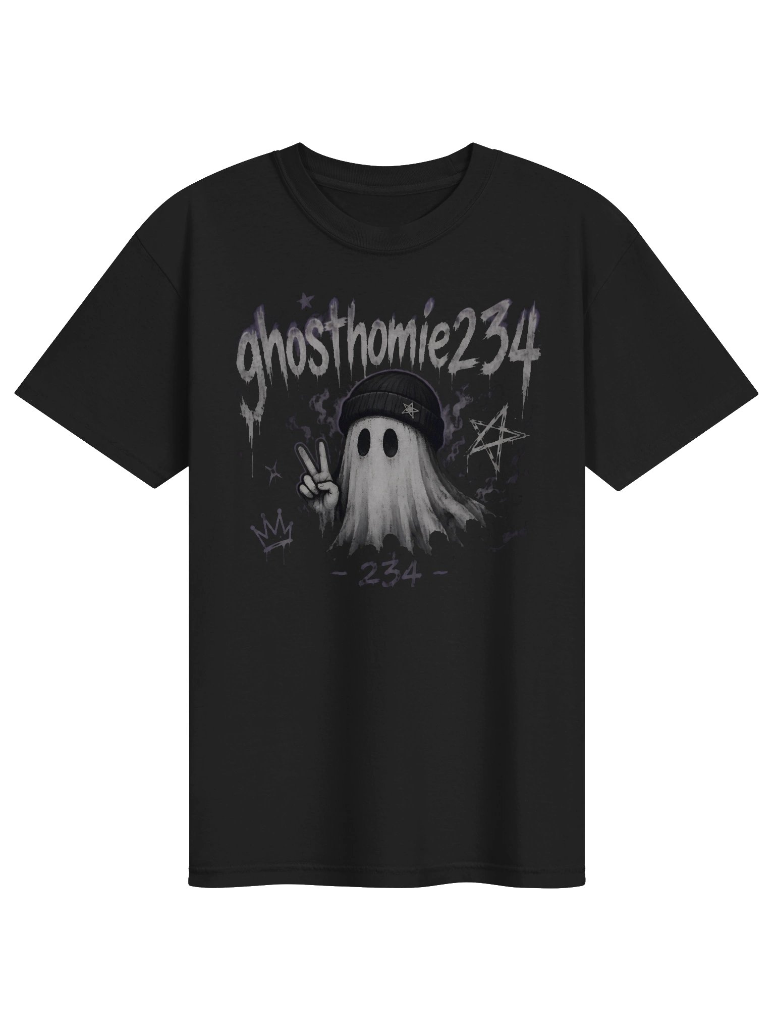 Purple Grunge Ghost Heavyweight Tee product image (1)