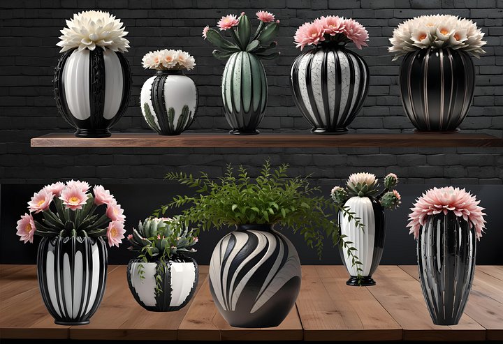 Black & White Signature - 10 object set png product image (1)