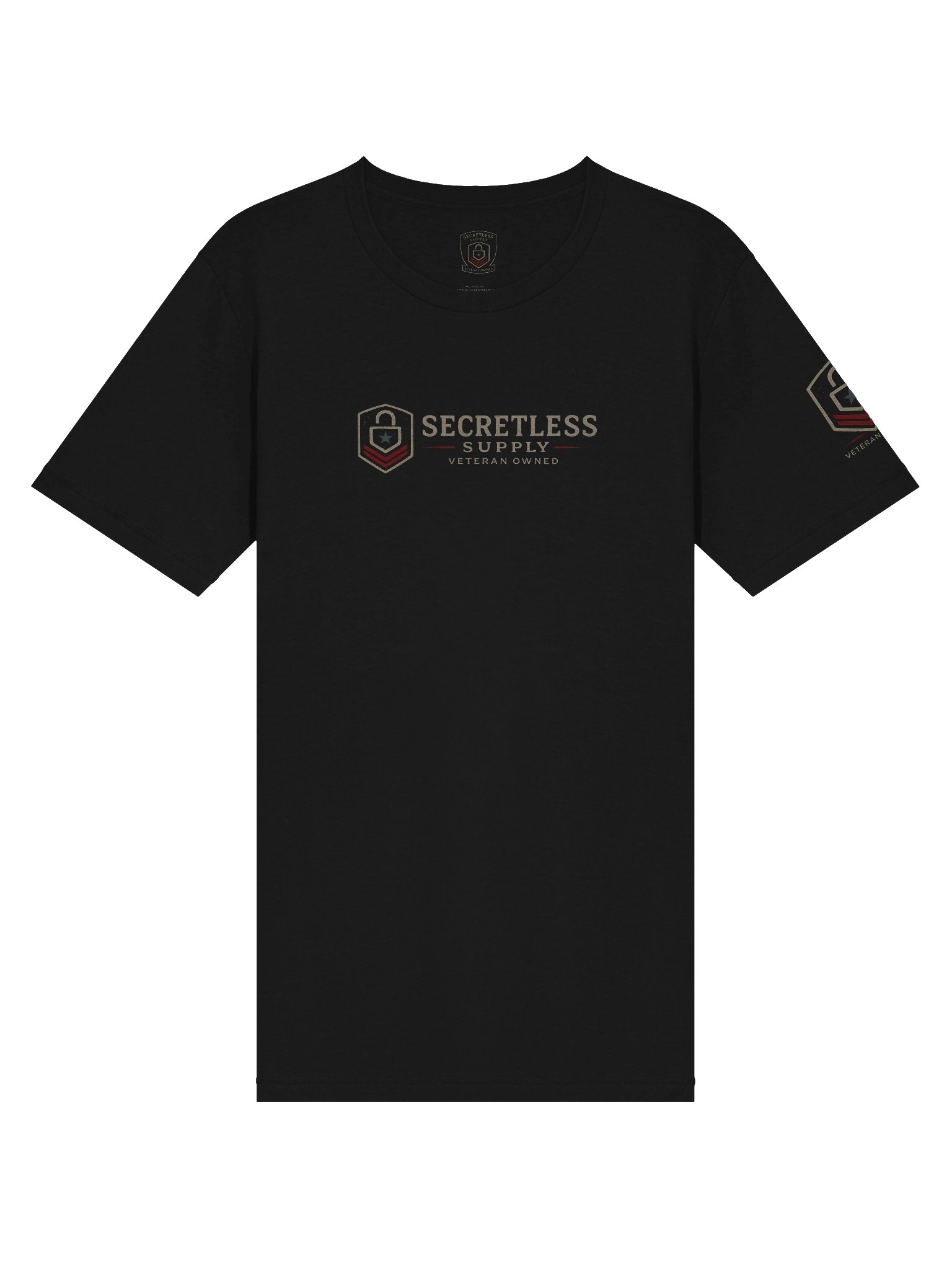 Red, white, and redacted T-shirt product image (3)
