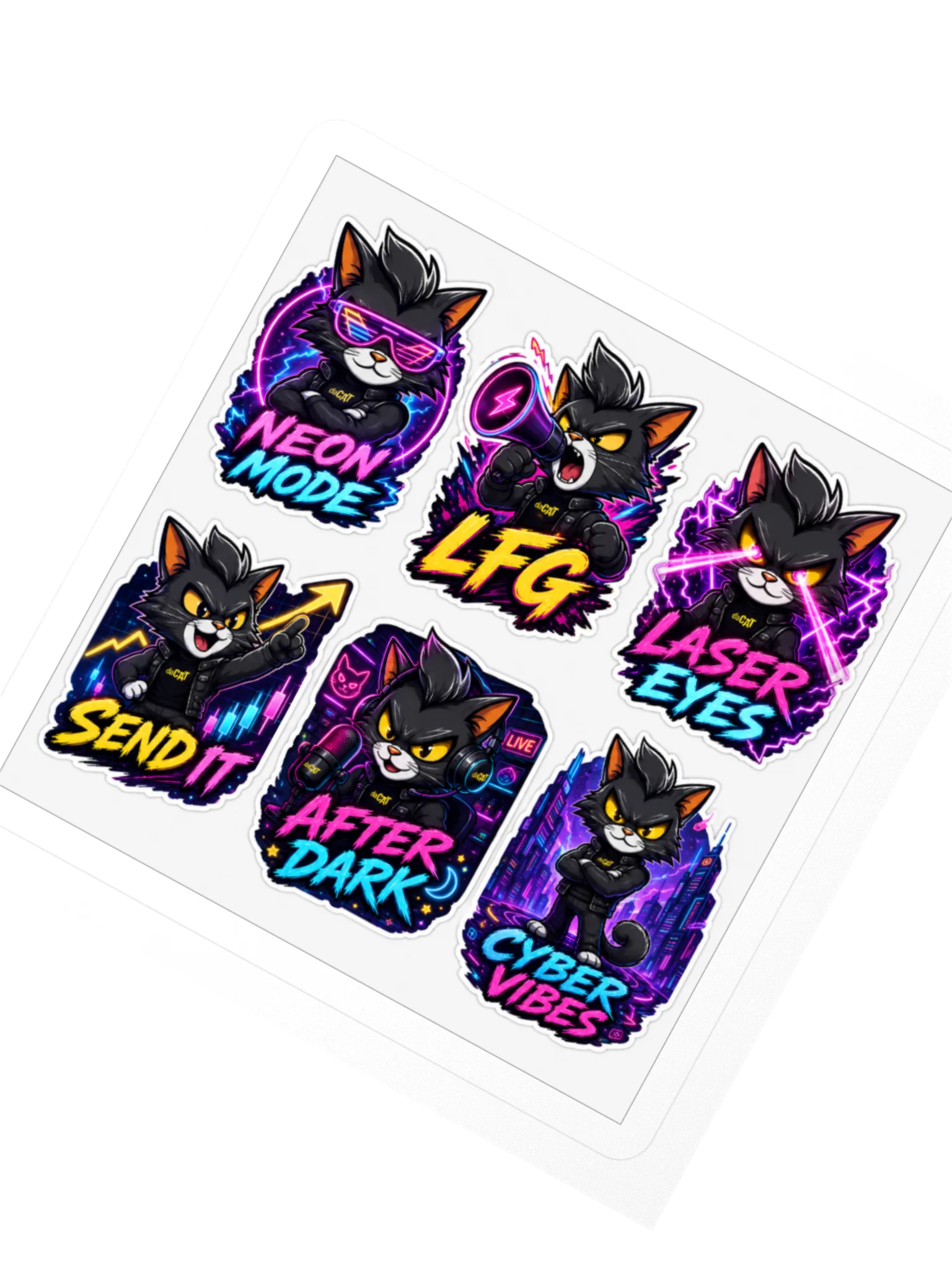 daCAT Neon After Dark Sticker Pack product image (5)