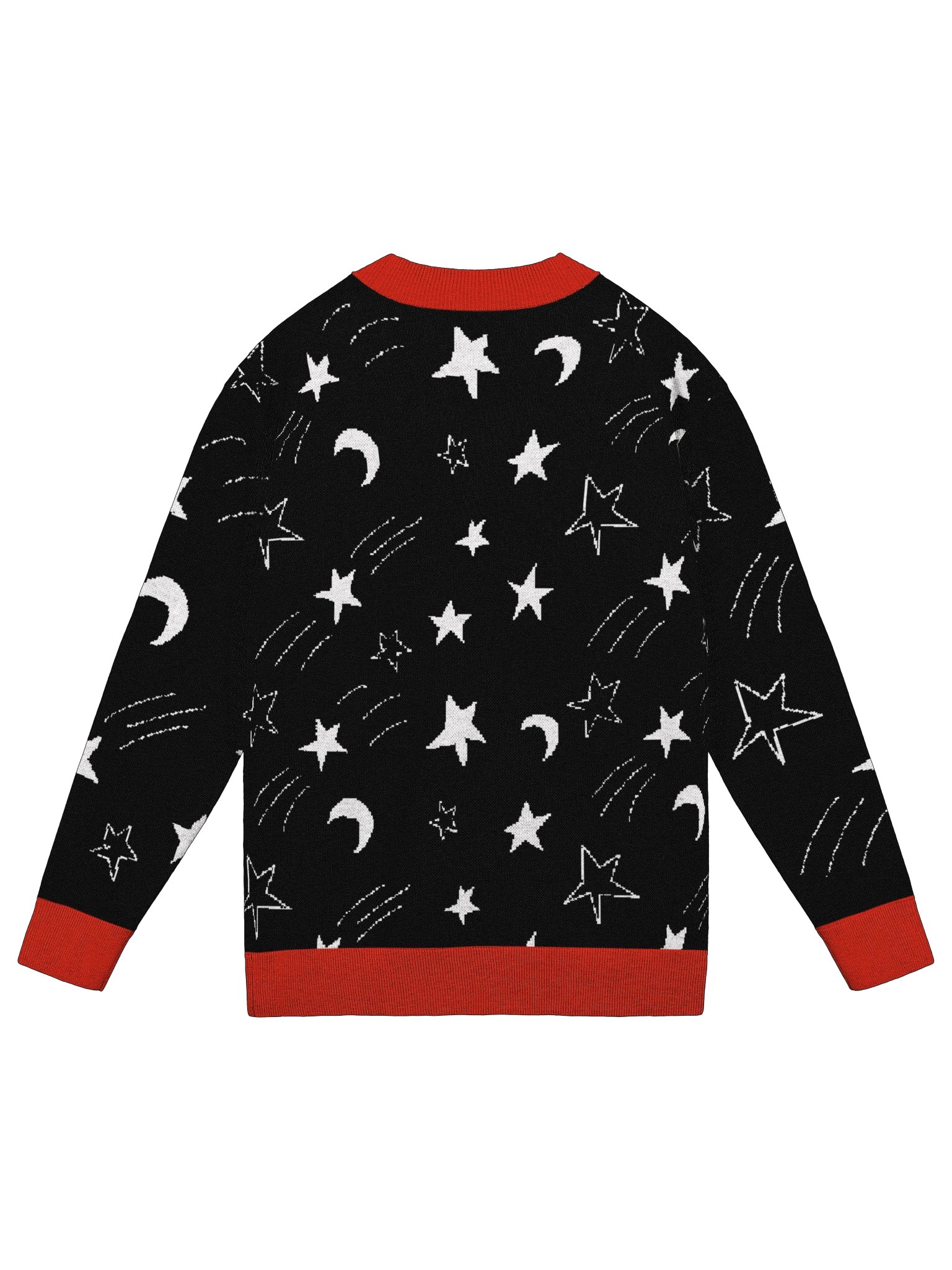 Out of This World Red Unisex Knitted Cardigan product image (2)