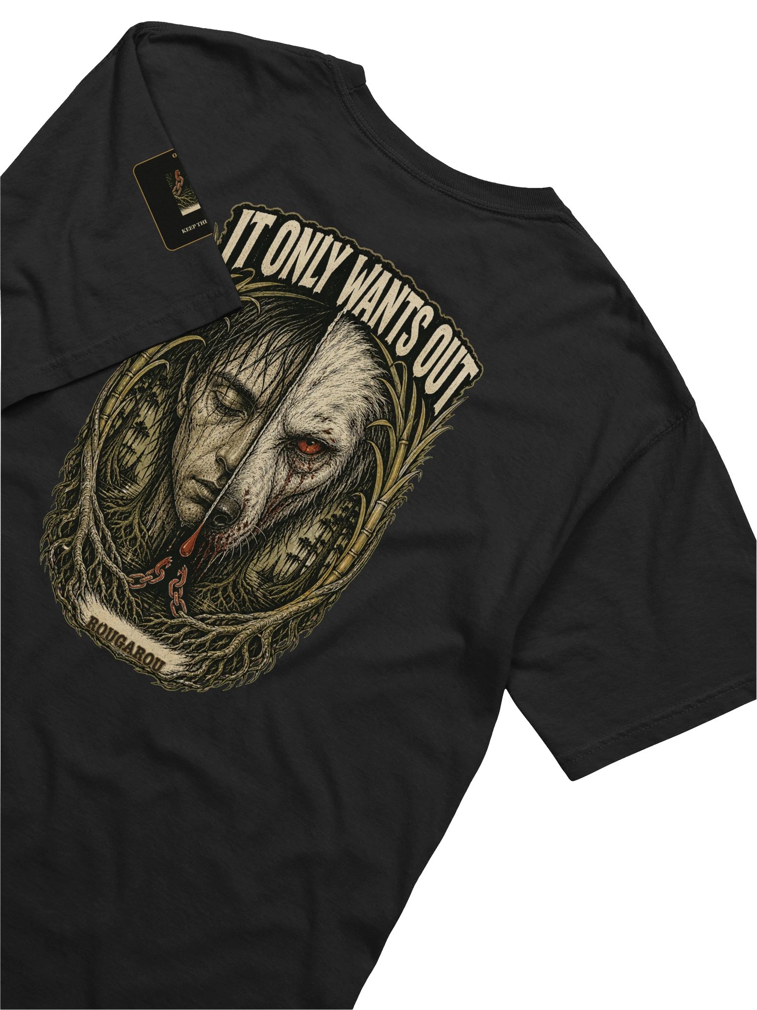 Rougarou — It Only Wants Out Night Watch Tee product image (3)