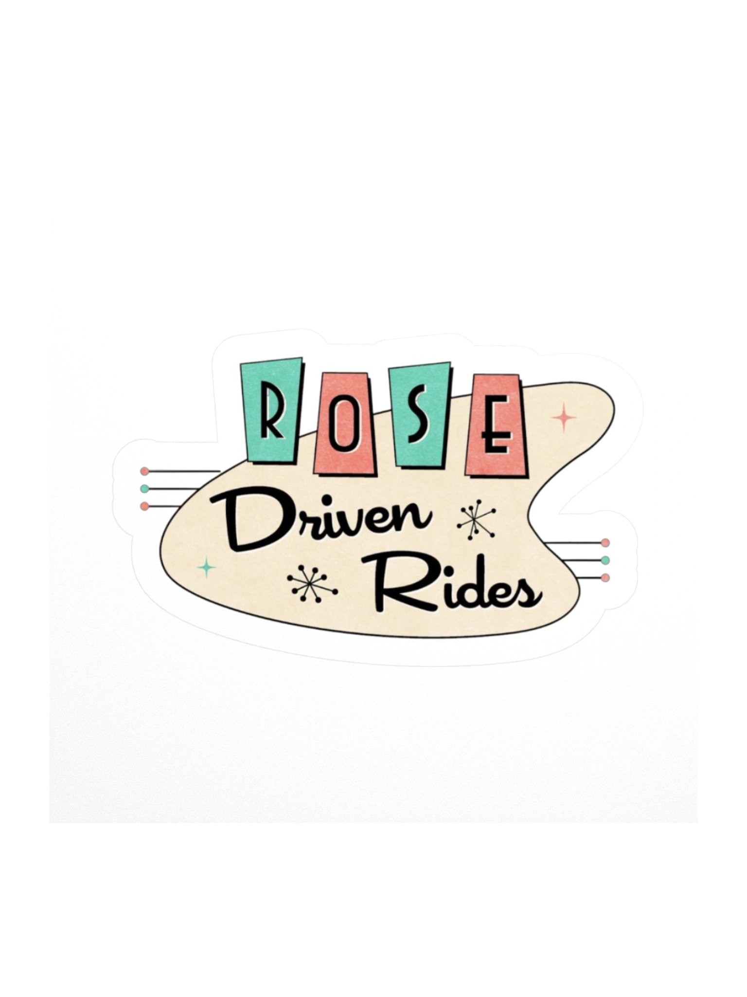 Retro ROSE Driven Rides Sticker Set product image (1)