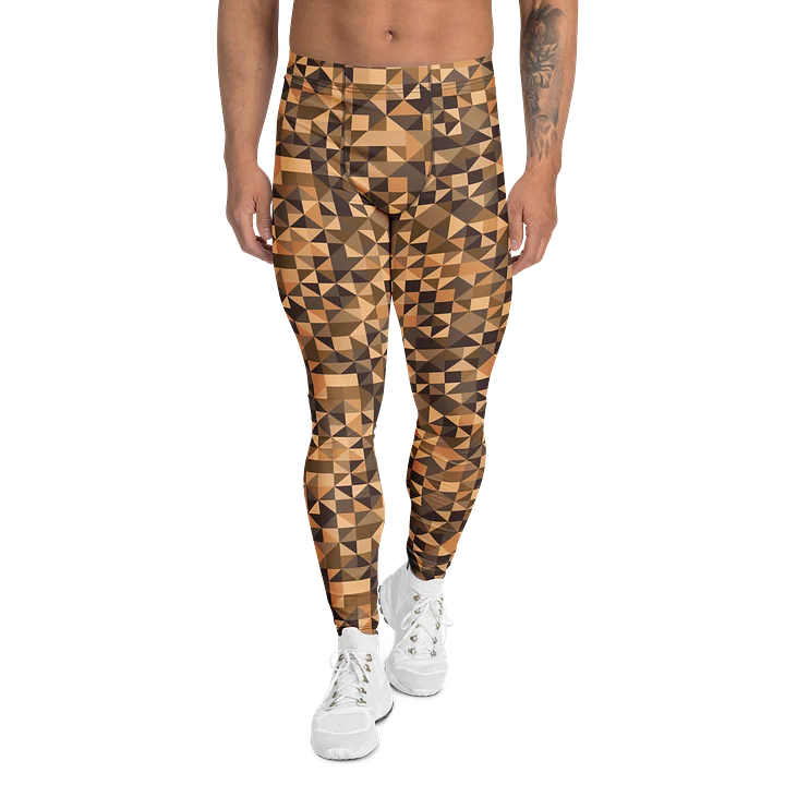 Bold Vintage Geometric Triangles Men's Leggings product image (1)