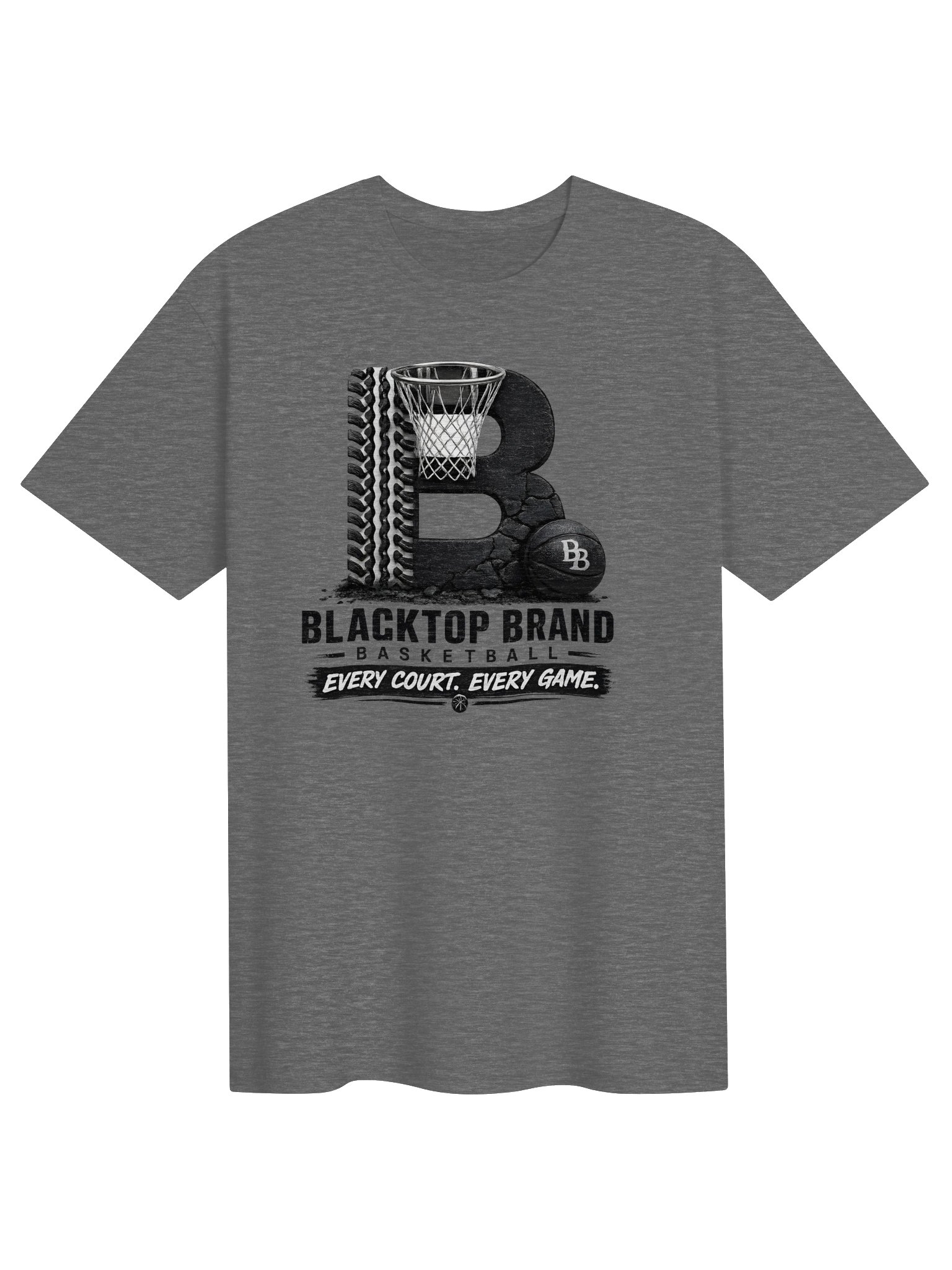 Blacktop Brand Basketball Logo Tee product image (1)