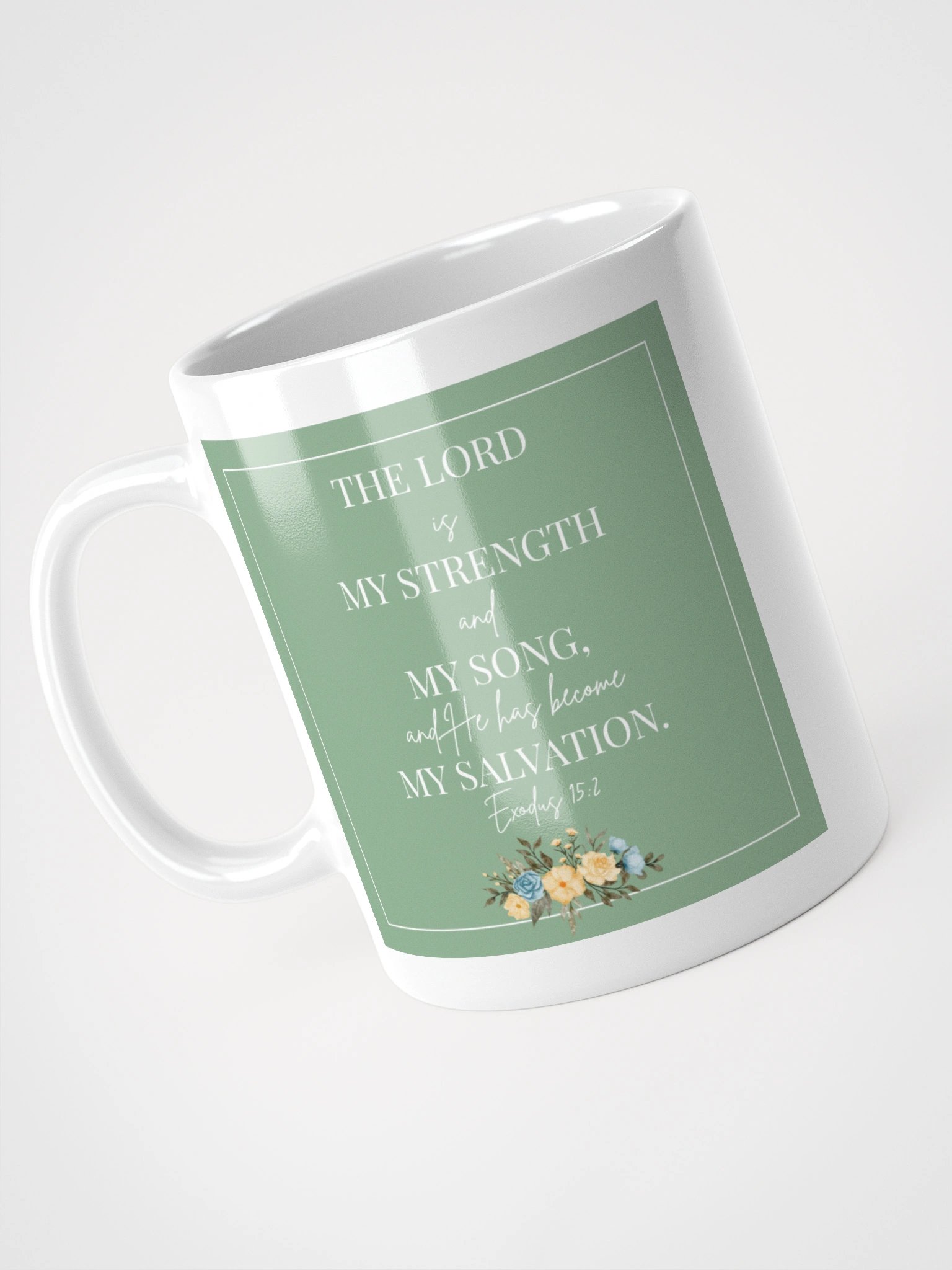 Exodus 15:2 Mug – Floral Design product image (5)